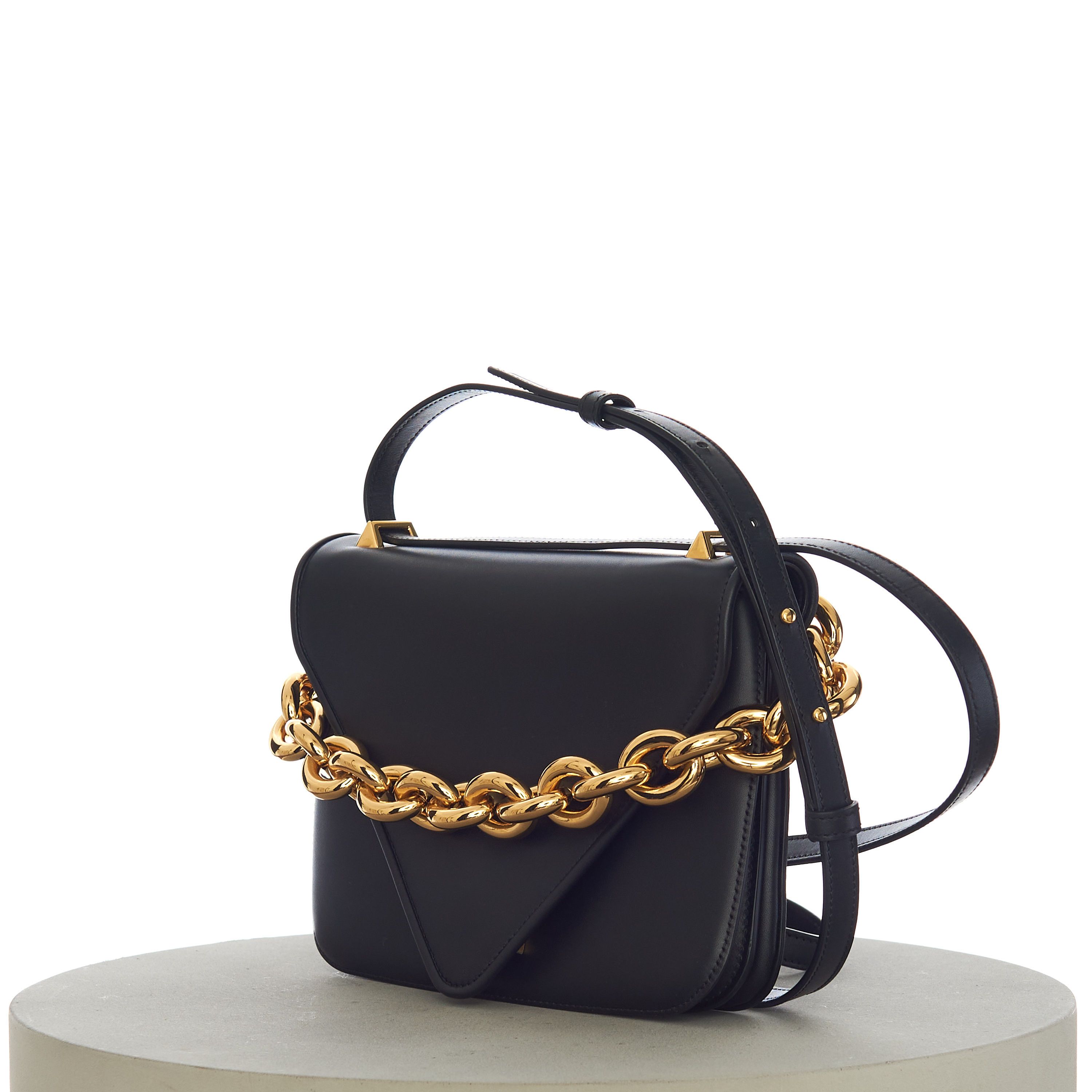 Bottega Veneta MOUNT Small Envelope Chain Bag In Black Leather Size ONE SIZE - 2 Thumbnail