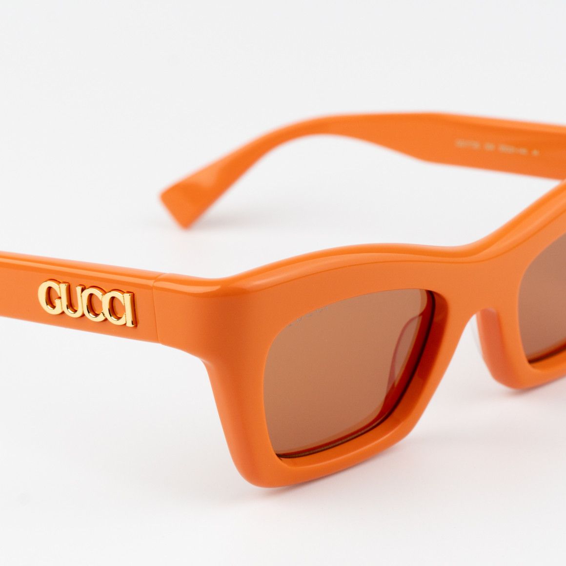 Gucci NEW Gucci GG1773S 004 Orange Brown Cat Eye Unisex Sunglasses Size ONE SIZE - 6 Thumbnail