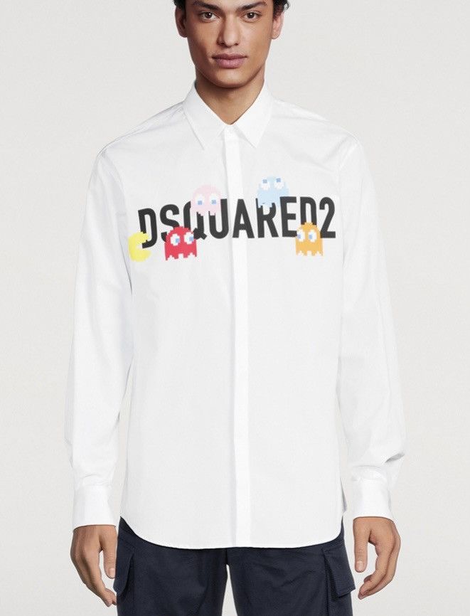 Dsquared2 DSquared2 Pac-Man Cotton Shirt. Size 54 Size US L / EU 52-54 / 3 - 1 Thumbnail