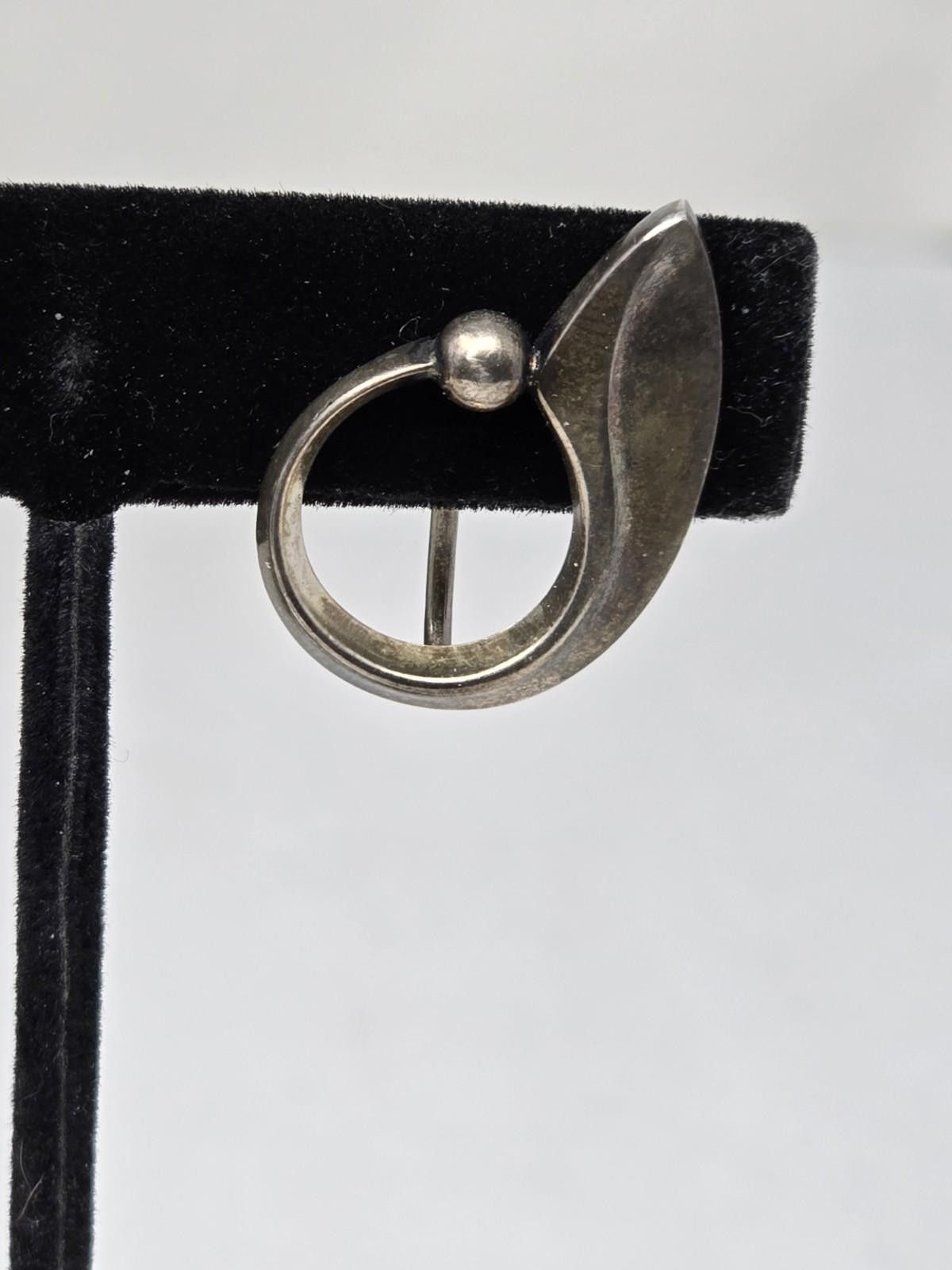 Other Vintage Hans Hansen Denmark Silver Modernist Earrings Size ONE SIZE - 7 Thumbnail