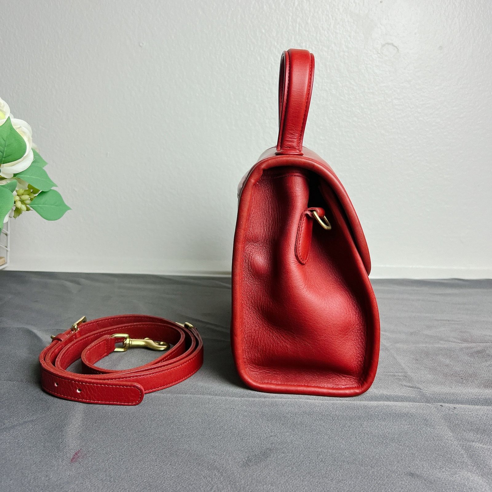 Coach RARE! Coach Vintage Red Manor Top Handle Satchel Bag 9977 Size ONE SIZE - 12 Thumbnail
