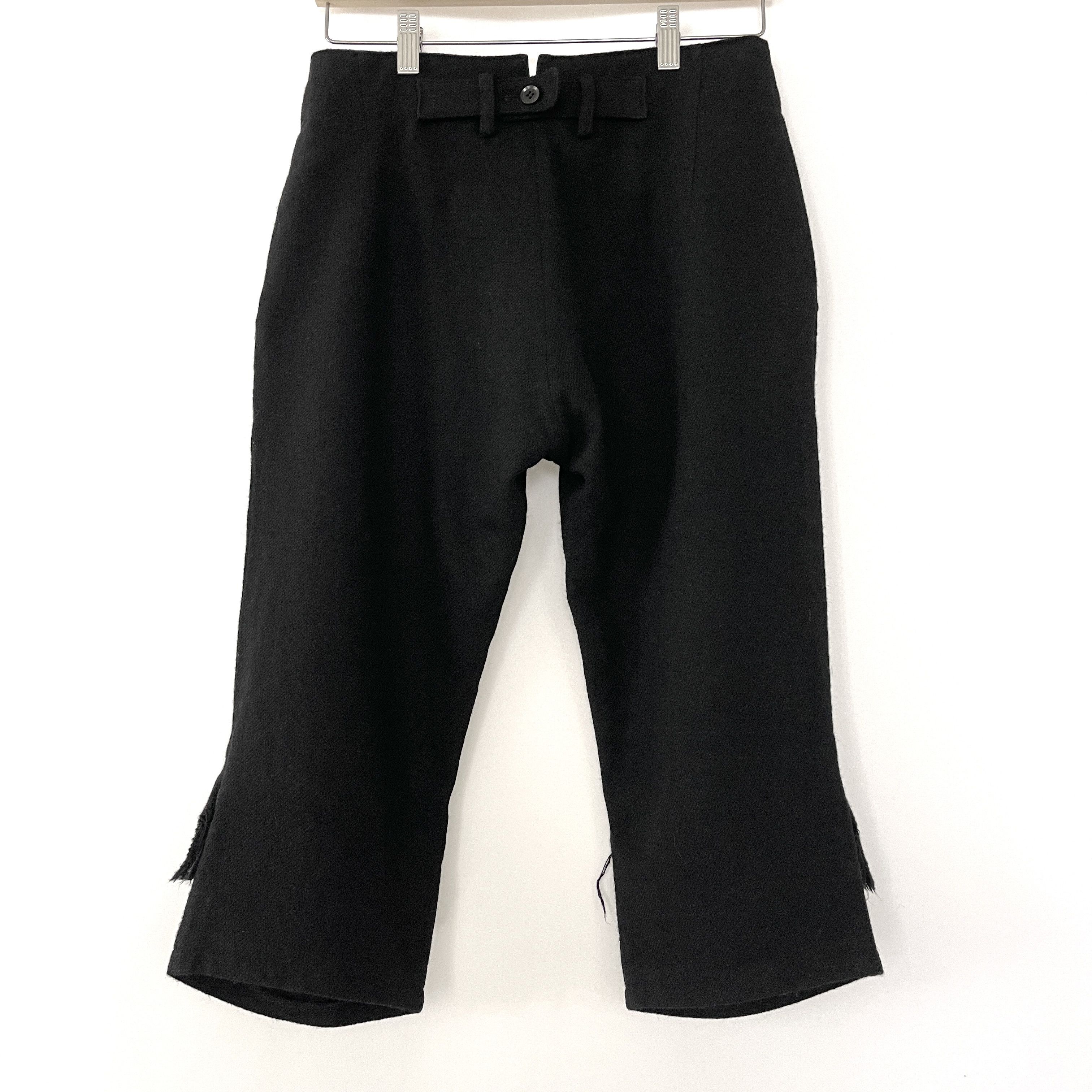 Yohji Yamamoto YOHJI YAMAMOTO Black Long Wool Shorts size 1 (XS-S) Size 26" / US 2 / IT 38 - 5 Thumbnail