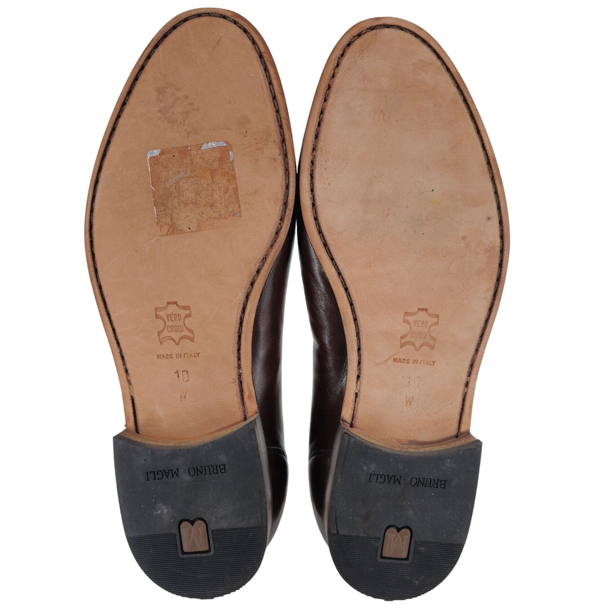 Bruno Magli Vintage NEW Bruno Magli Italy Men 10 Brown Dress Shoe Loafer Size US 10 / EU 43 - 3 Thumbnail
