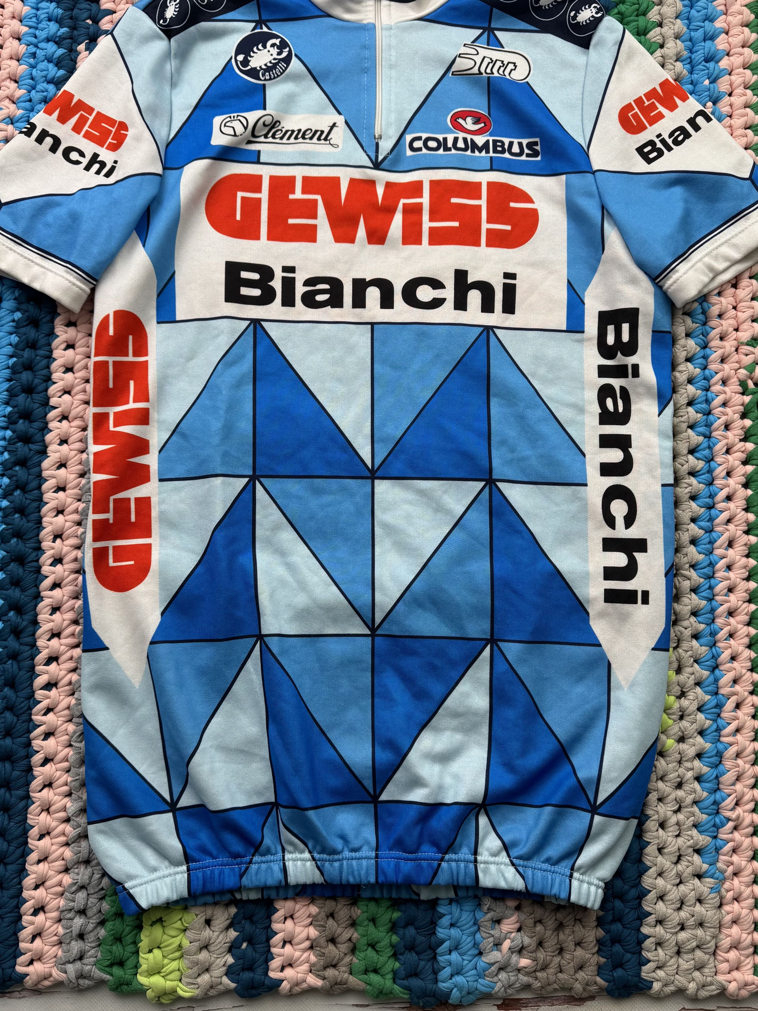 Vintage Castelli Bianchi Vintage Jersey (V310)(D10) Size US S / EU 44-46 / 1 - 3 Thumbnail