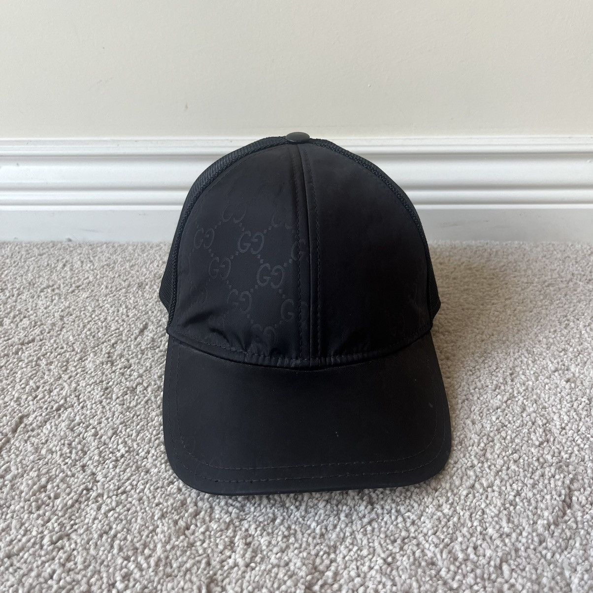 Gucci Gucci Monogram Nylon Trucker Mesh Baseball Hat Size ONE SIZE - 2 Thumbnail
