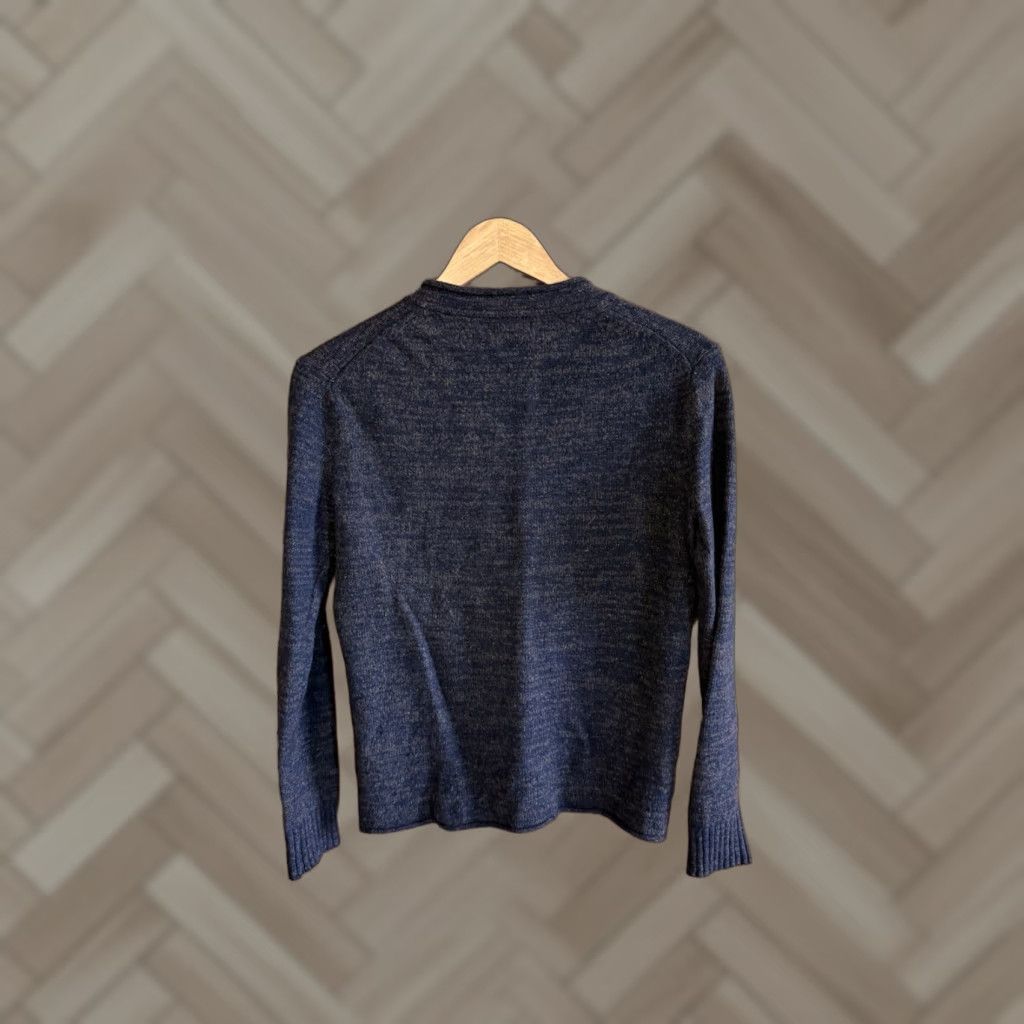 Banana Republic VINTAGE Banana Republic Blue Italian Knit Pullover Sweatshirt Womens S Knit Pullover Italian Theme 90s? Size S / US 4 / IT 40 - 1 Thumbnail