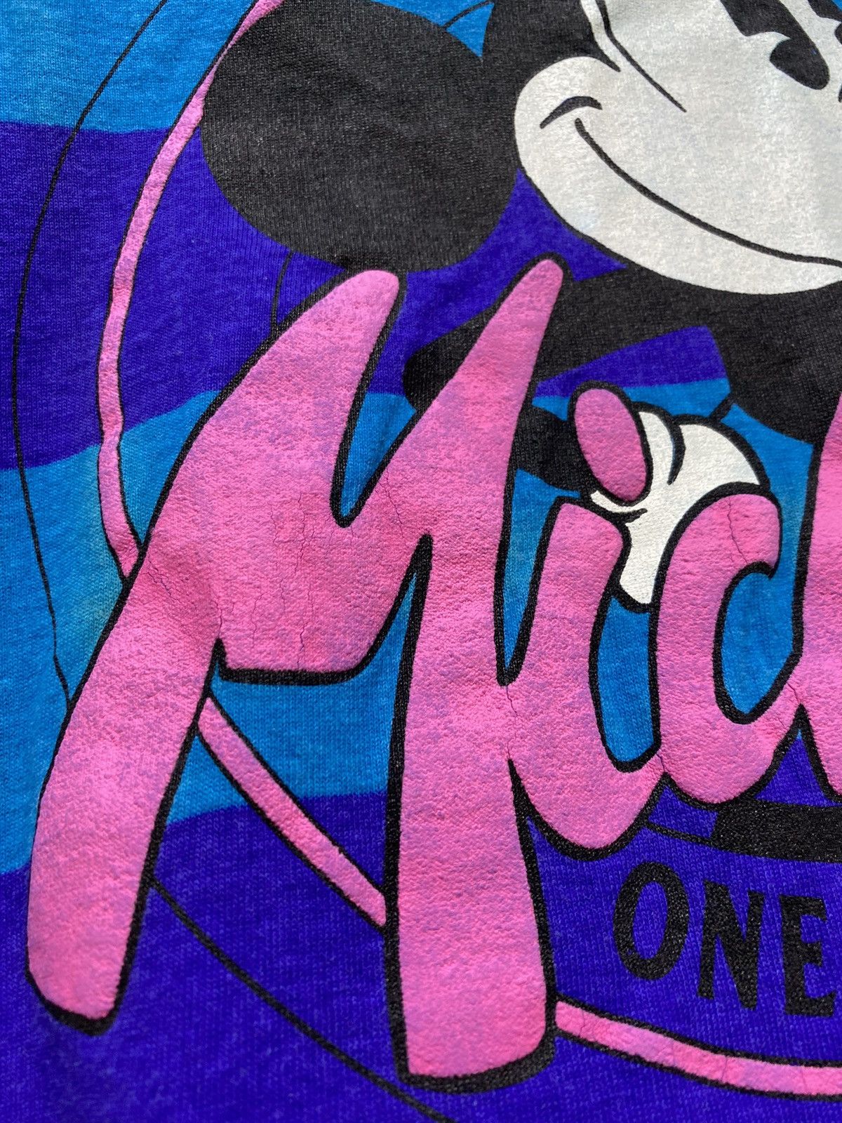 Disney Vintage 90s Disney Mickey Mouse Striped T Shirt USA Size US M / EU 48-50 / 2 - 8 Thumbnail
