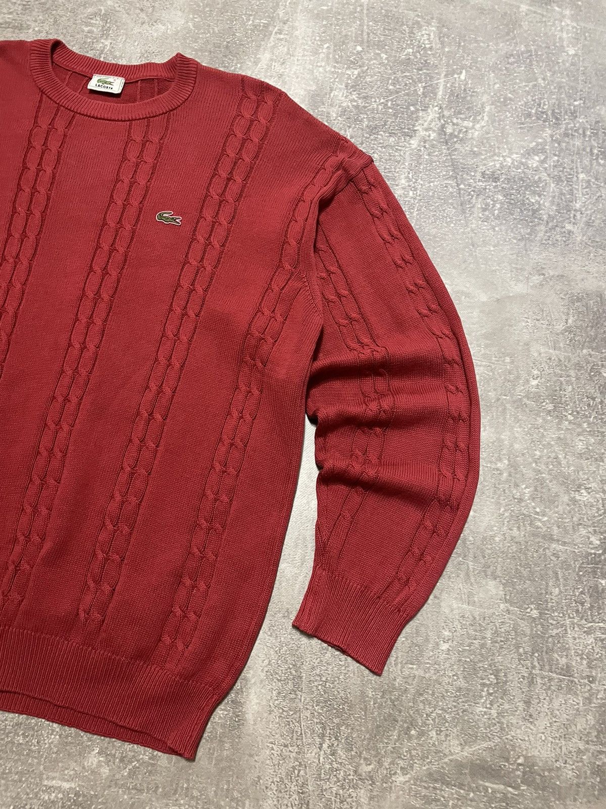 Lacoste Vintage Lacoste Cable Knit Sweater 90s Size US XL / EU 56 / 4 - 5 Thumbnail