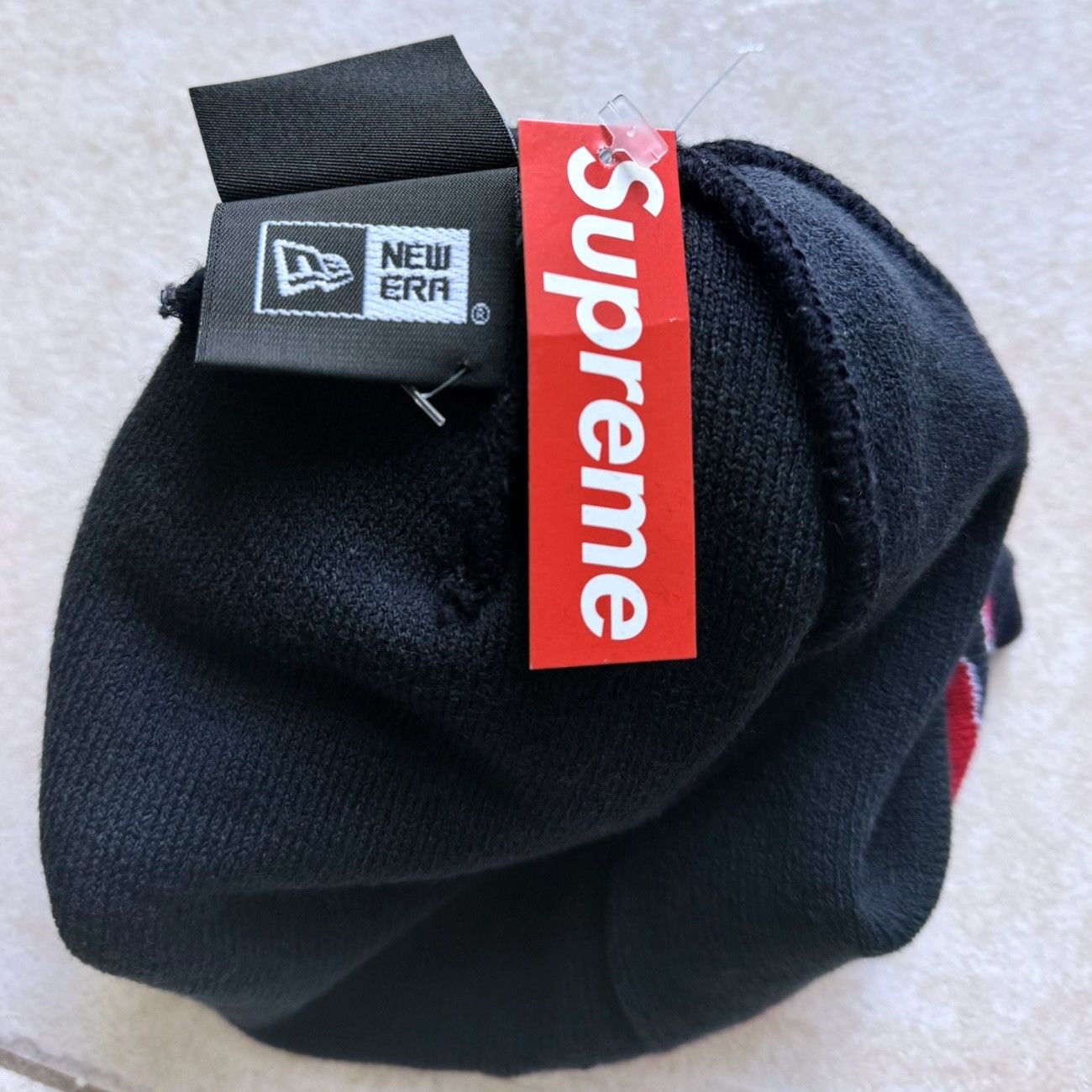 Supreme Supreme x New Era Script Cuff Beanie FW 19 NAVY Size ONE SIZE - 6 Thumbnail