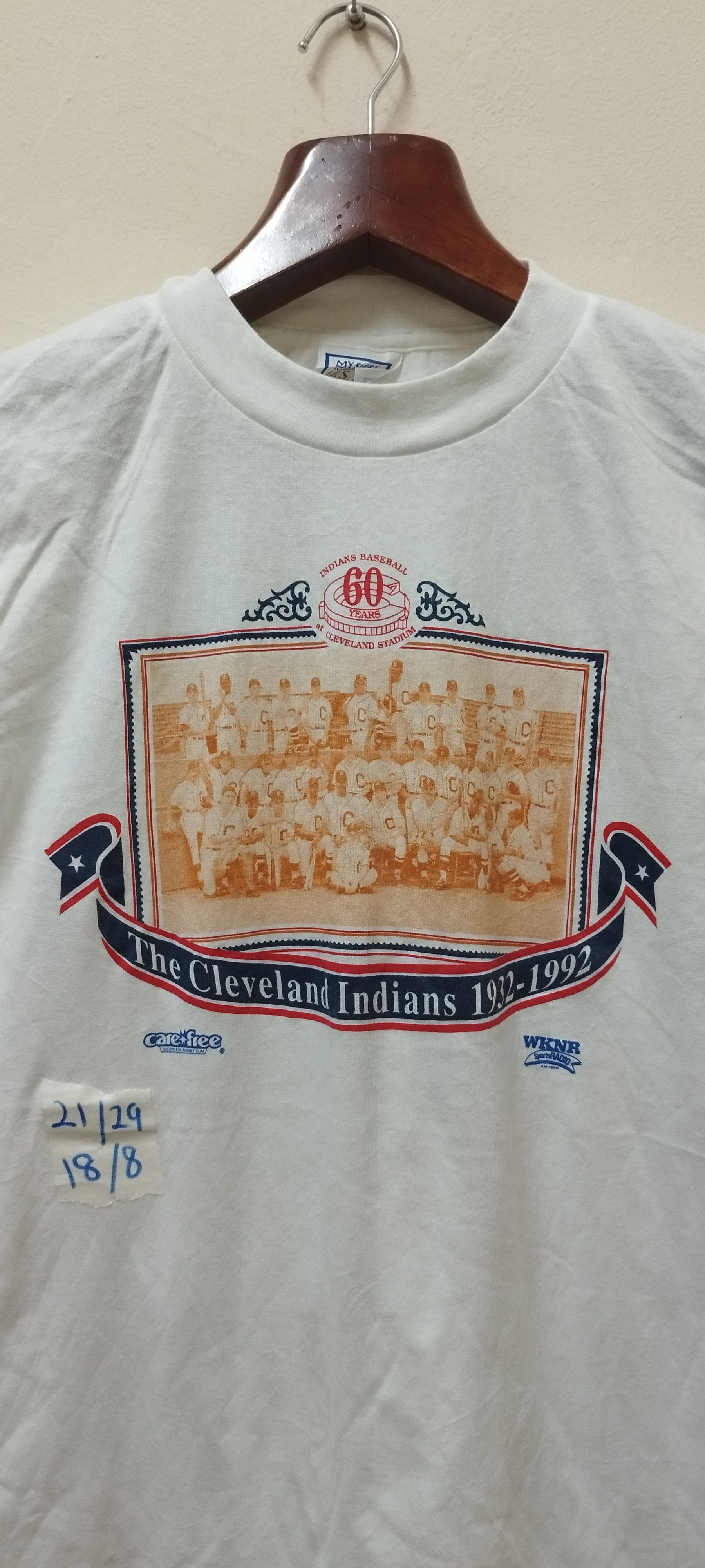 Vintage Vtg 90s Cleveland Indians 60 Years Stadium T Shirt XL USA Size US XL / EU 56 / 4 - 3 Thumbnail