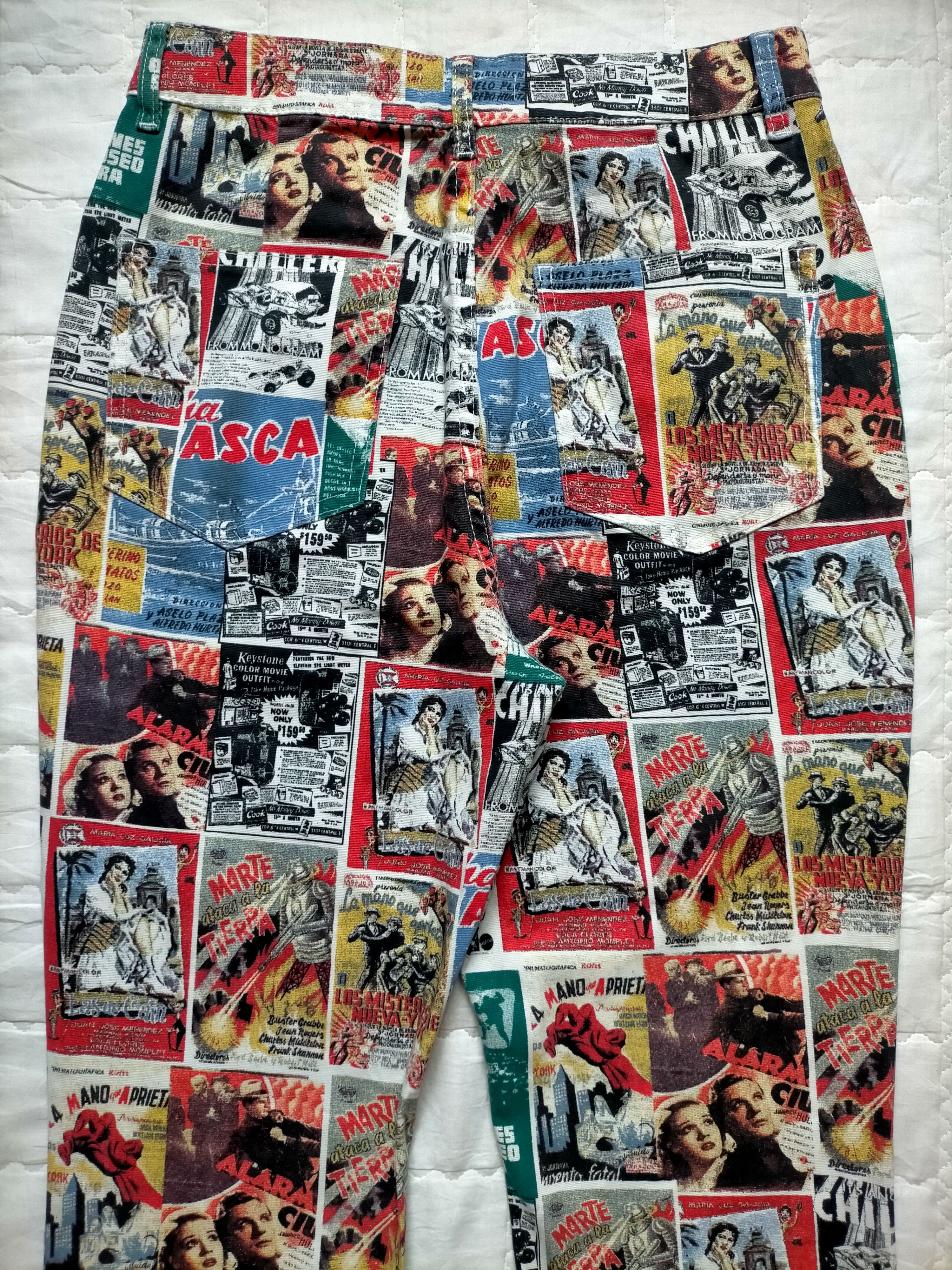 If Six Was Nine 🔥Rare Glassons Flare Full Print Boot cut Pants Size US 29 - 13 Thumbnail
