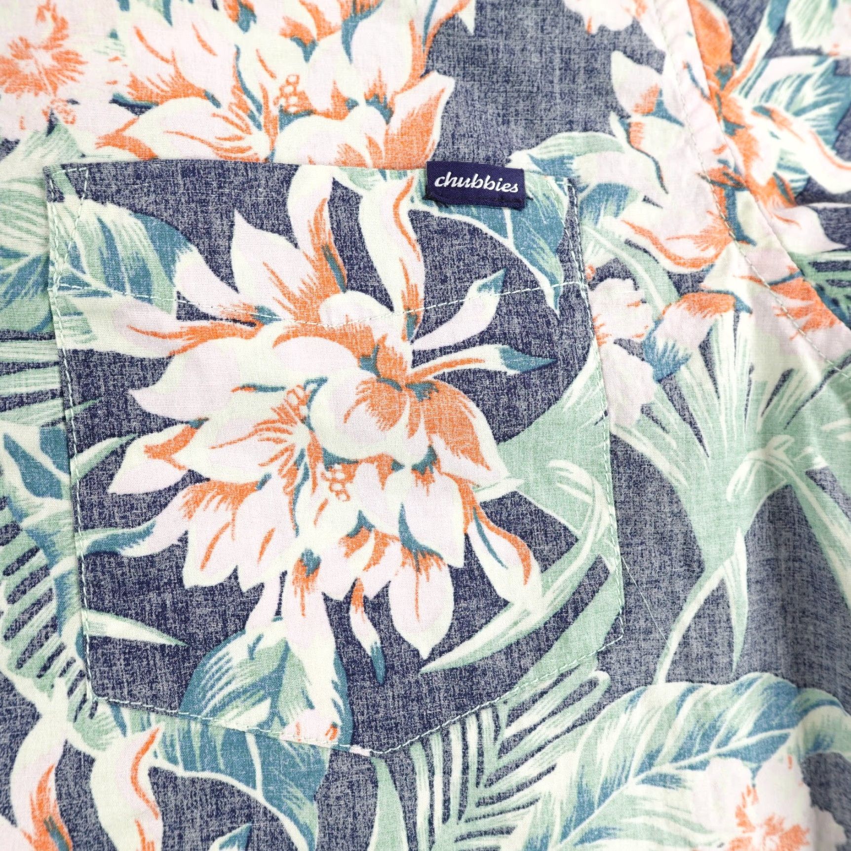 Chubbies Chubbies Shirt Small Mens Blue Floral Hawaiian Button-Up Short Sleeve Cotton Elastane Size US S / EU 44-46 / 1 - 3 Thumbnail