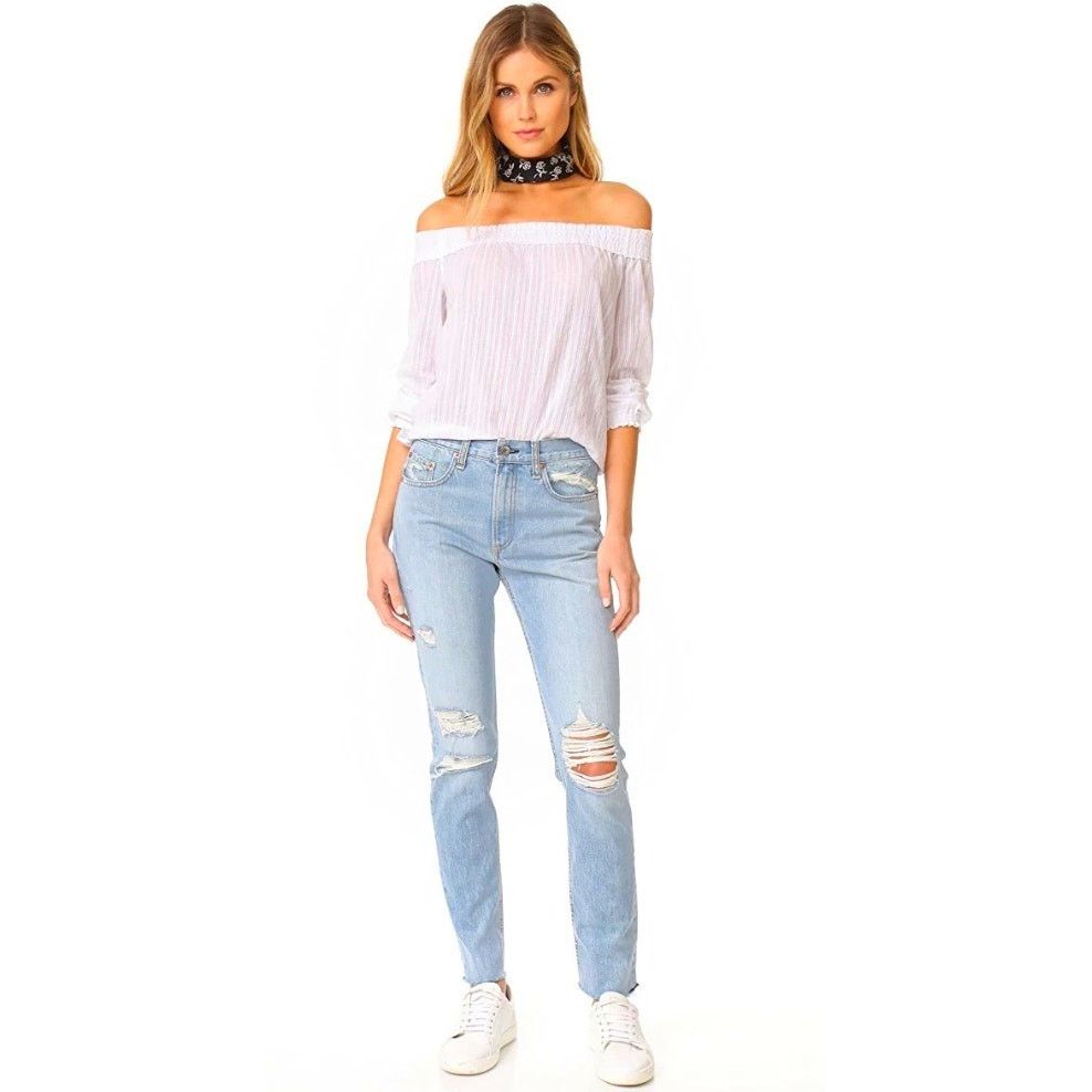 Rag & Bone Rag & Bone Distressed High Rise Jeans - Size 26 Size 26" / US 2 / IT 38 - 8 Thumbnail