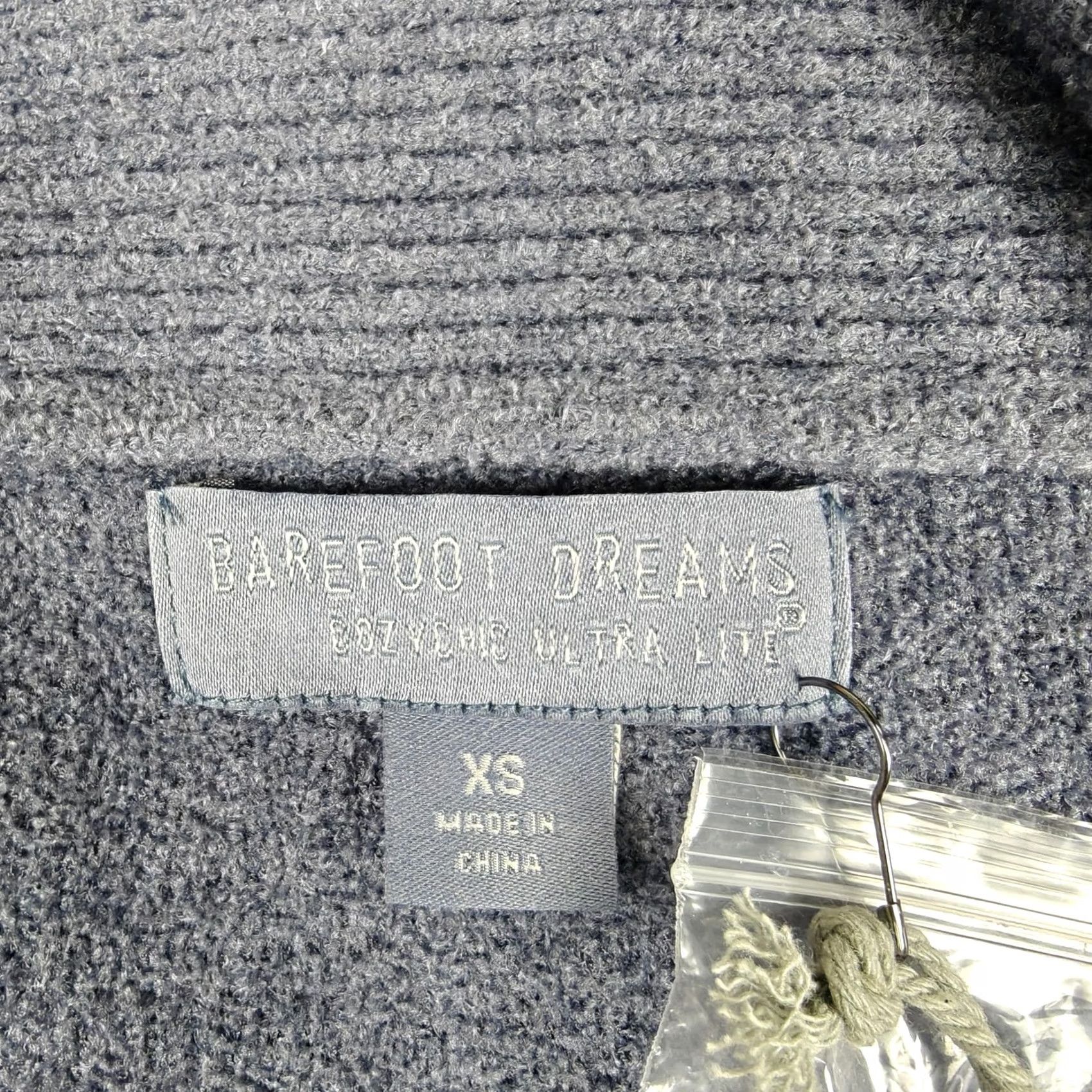 Vintage Barefoot Dreams Sweater Vest Womens XS Blue CozyChic Ultra Lite Tie Waist New Size XS / US 0-2 / IT 36-38 - 4 Thumbnail