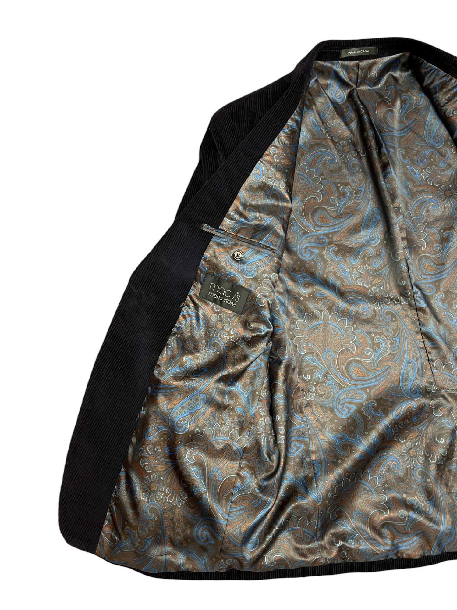 Lauren Ralph Lauren Ralph Lauren Navy Corduroy Sport Coat Paisley Sz 46 VTG Size 46R - 7 Thumbnail