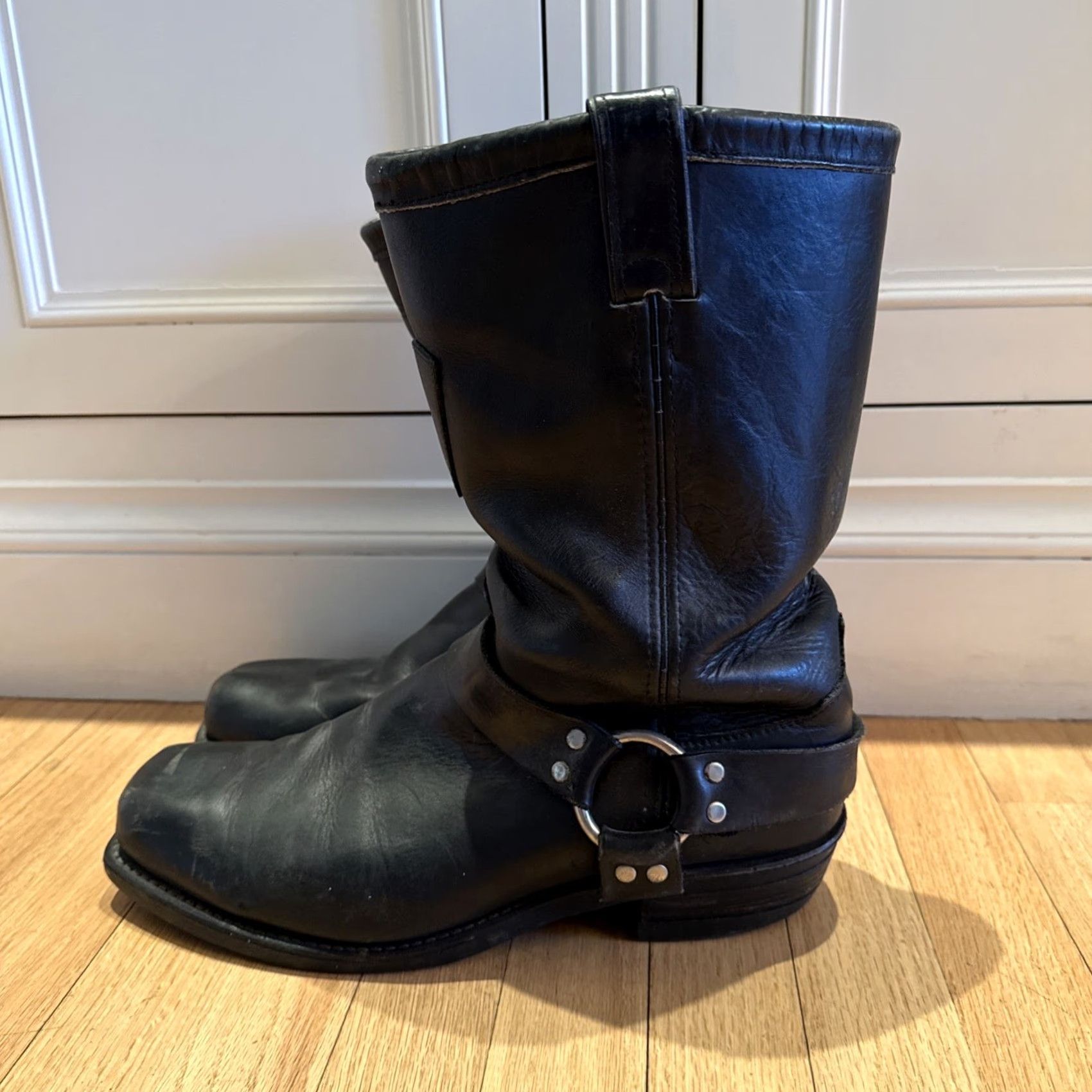 Chippewa Chippewa Harness Motorcycle Biker Boots 12" Black 27868 Men 13 D Leather Vibram Outsole Square Toe Pull On - Biker, Motorcycle, Classic, Moto Shoes Size US 13 / EU 46 - 2 Thumbnail