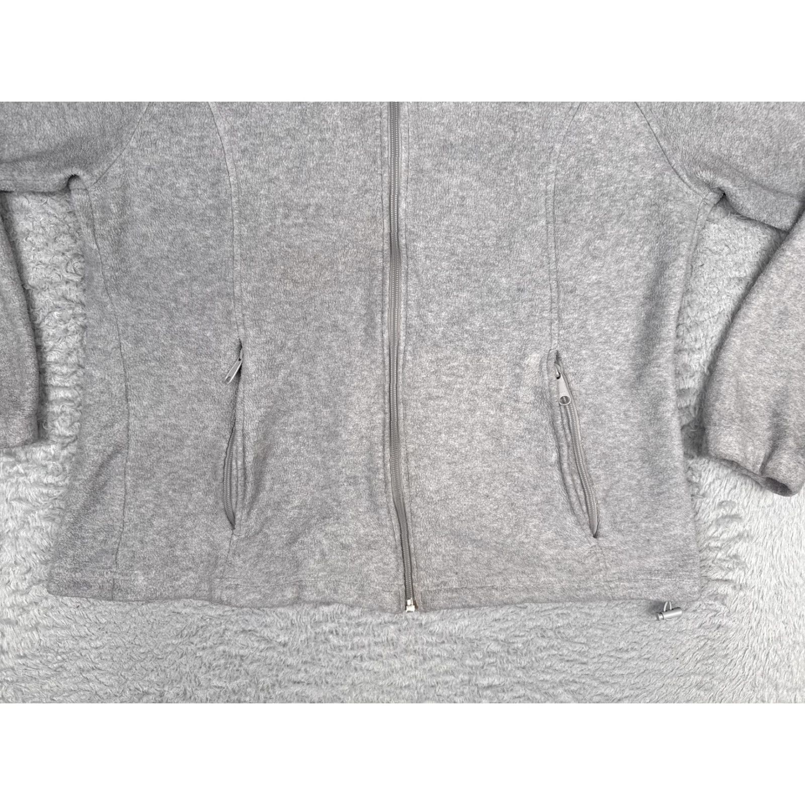 Vintage Columbia Jacket Womens XL Gray Fleece Full Zip Pockets Outdoor Warm Casual Outdoorsmen? Size XL / US 12-14 / IT 48-50 - 5 Thumbnail