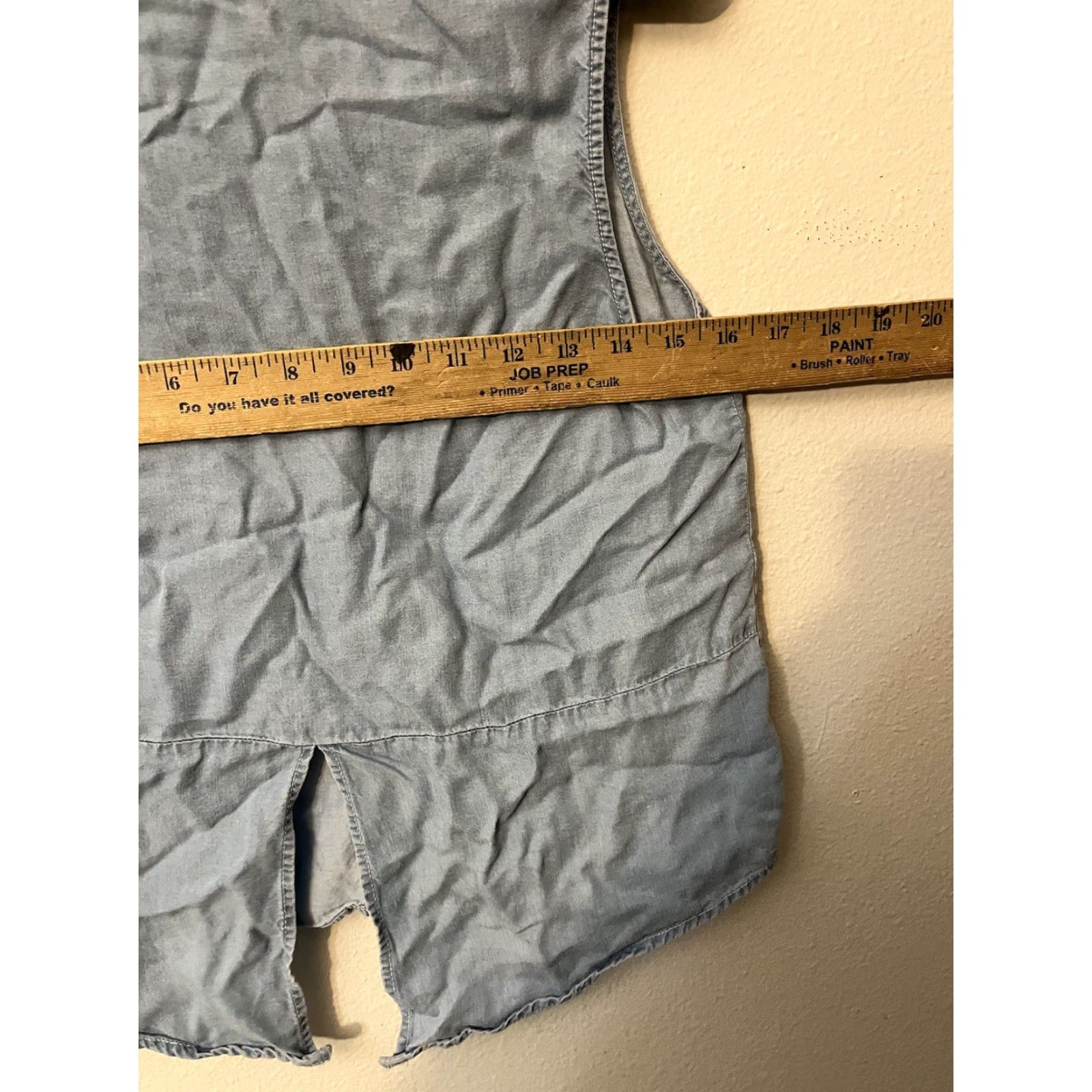 H&M VINTAGE H&M Women's Sleeveless Blouse Size 4 Lyocell Chambray Button-Down Shirt Casual Spring Summer Size S / US 4 / IT 40 - 5 Thumbnail