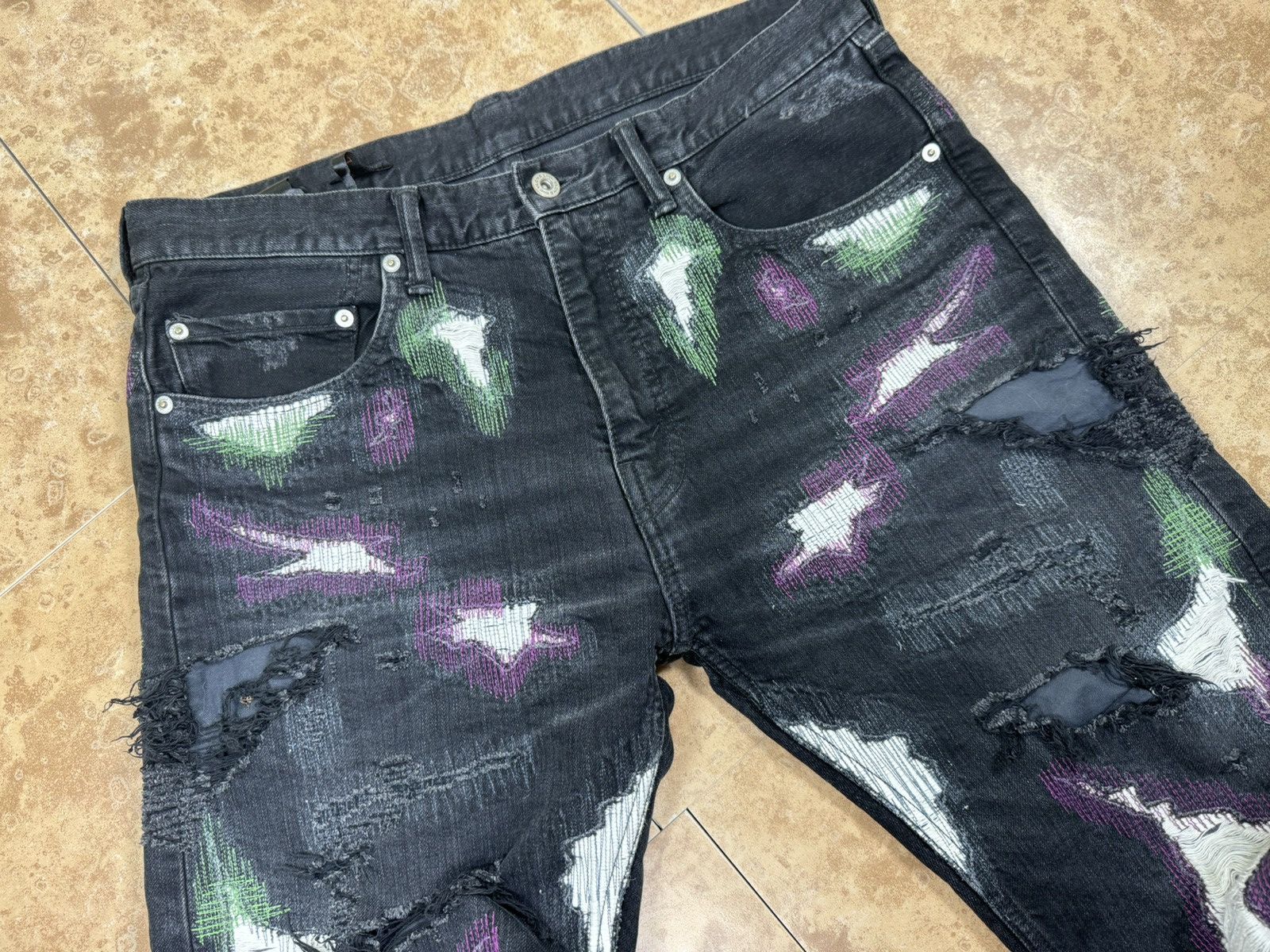 Vlone Vlone Black Scab Runway Denim Size US 32 / EU 48 - 5 Thumbnail