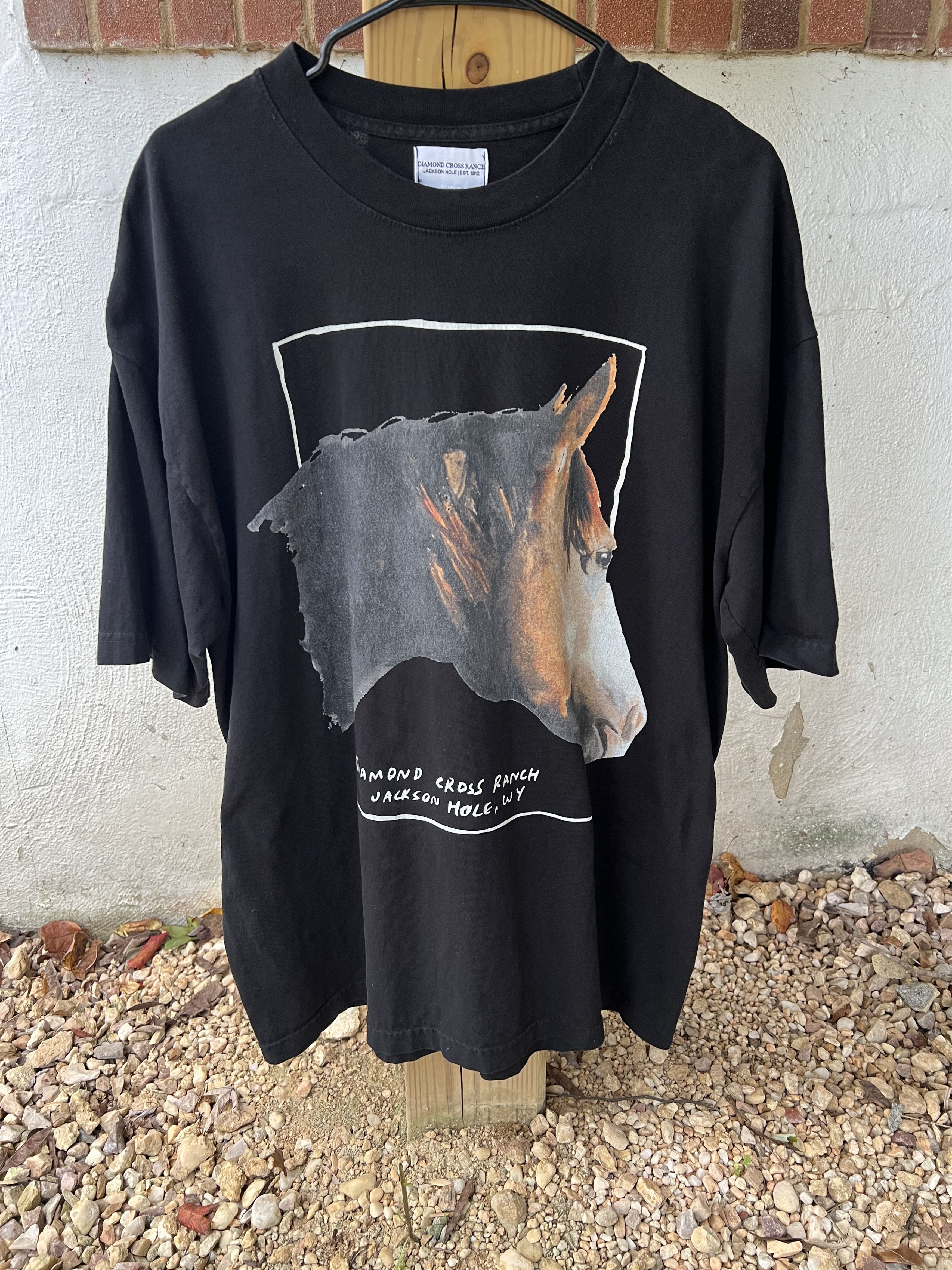 Other Diamond cross ranch Horse Face Tee Jackson hole Wyoming Size US XL / EU 56 / 4 - 1 Thumbnail
