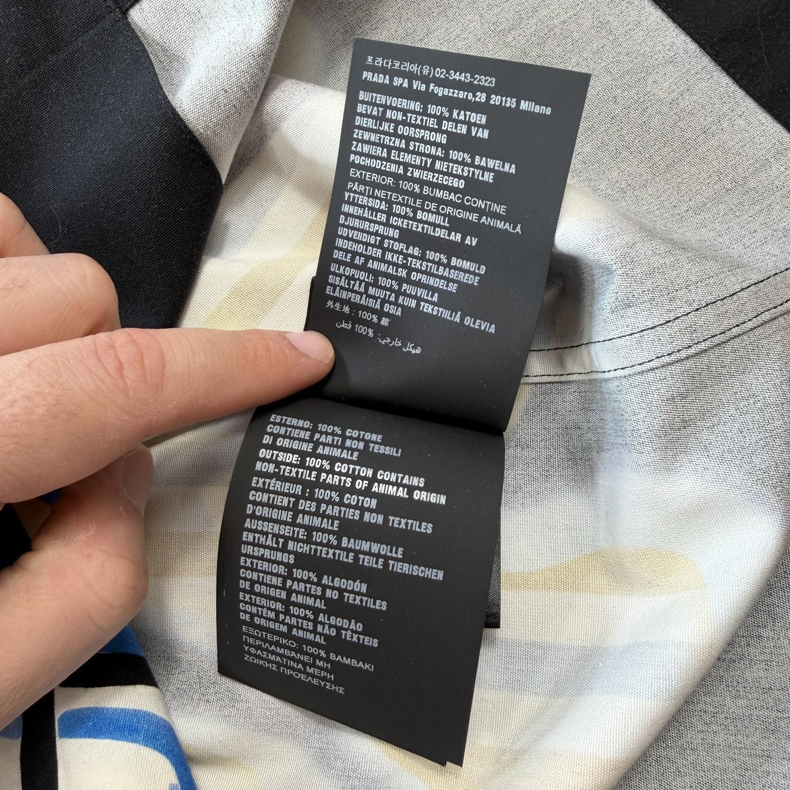 Prada Prada Double Match Shirt XL Split Flame Stripe Button Up Size US XL / EU 56 / 4 - 10 Thumbnail