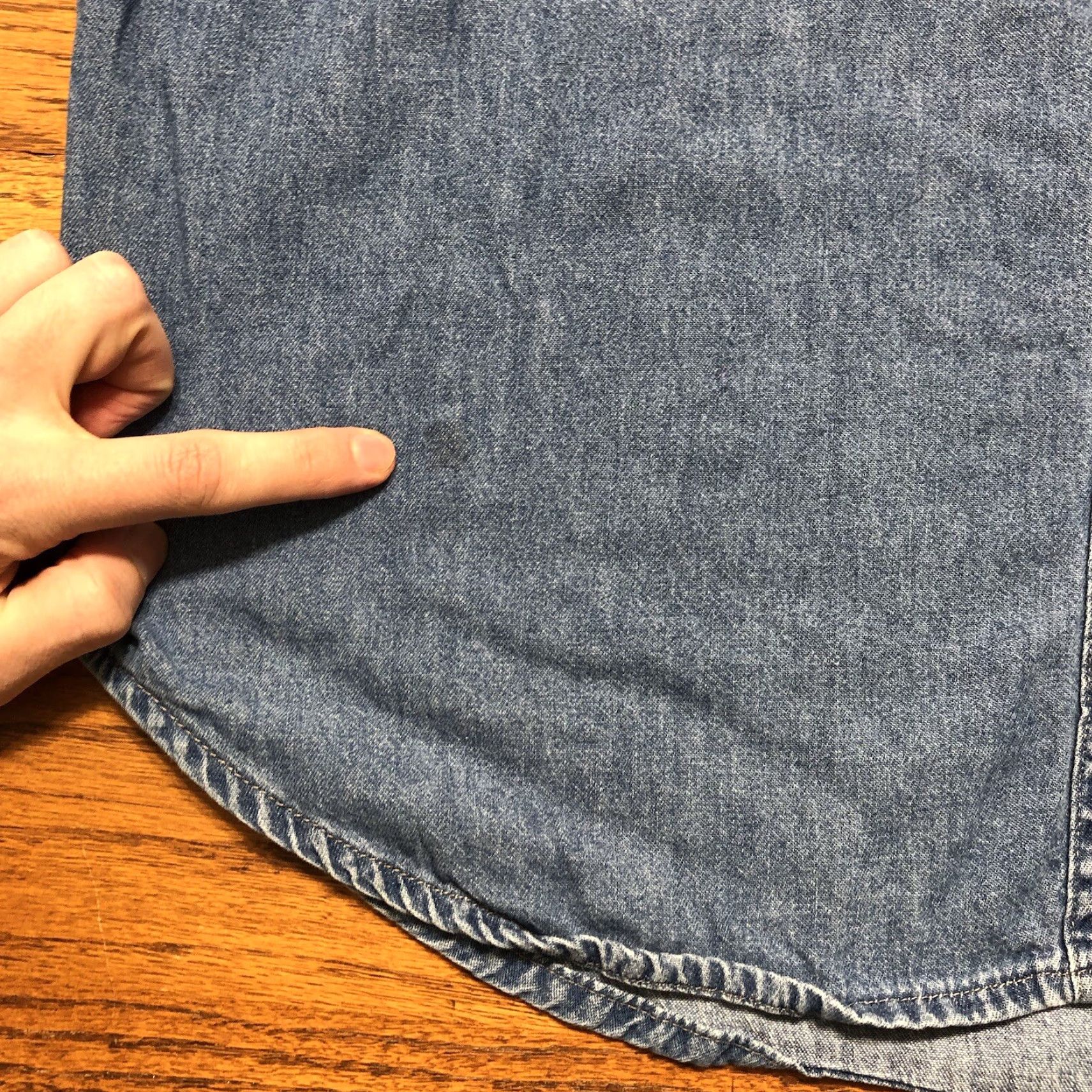 Denime VINTAGE Upstream Denim Shirt Unisex Adults XL Blue Long Sleeve Collared 90s Western Casual Size XL / US 12-14 / IT 48-50 - 4 Thumbnail