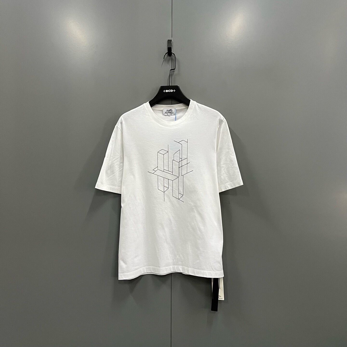 Hermes Hermes Printed Graphic White T-Shirt m Men Size US M / EU 48-50 / 2 - 1 Thumbnail