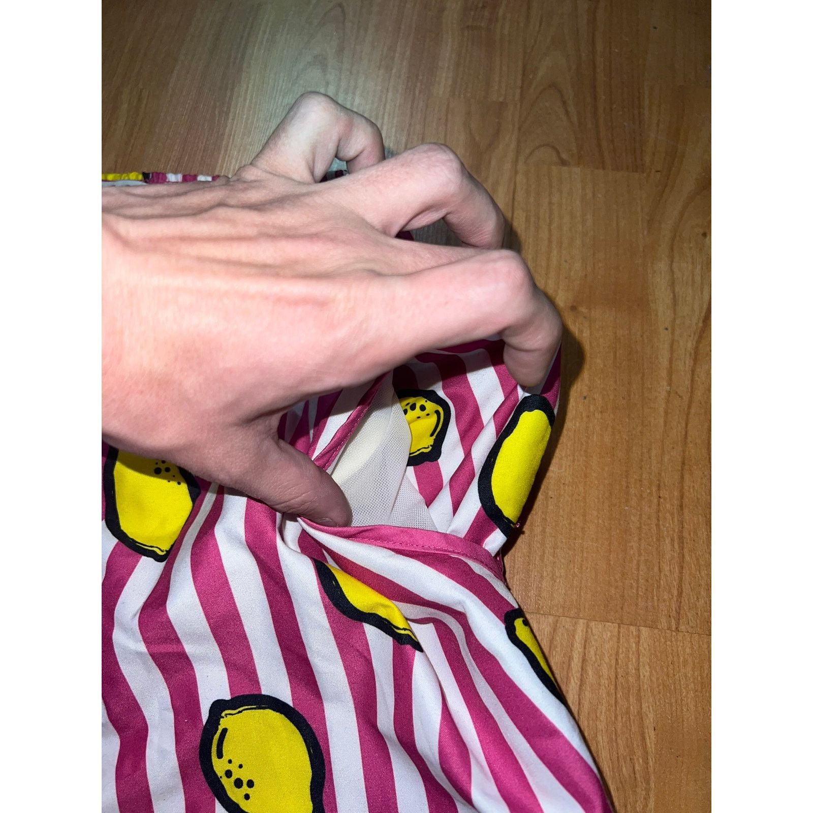 Vintage Mr Swim Lemon Swim Shorts Trunks Lemons Pink Fruit XL Size US 36 / EU 52 - 4 Thumbnail