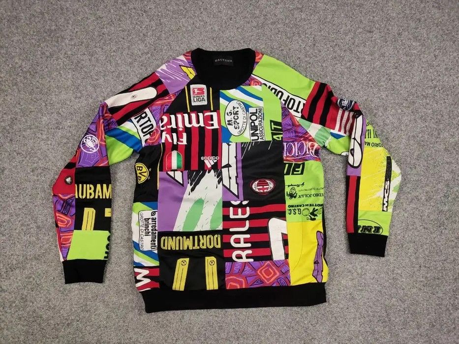 Handmade Rare Ragyard Handmade Aut football patchwork Sweatshirt Size US L / EU 52-54 / 3 - 6 Thumbnail