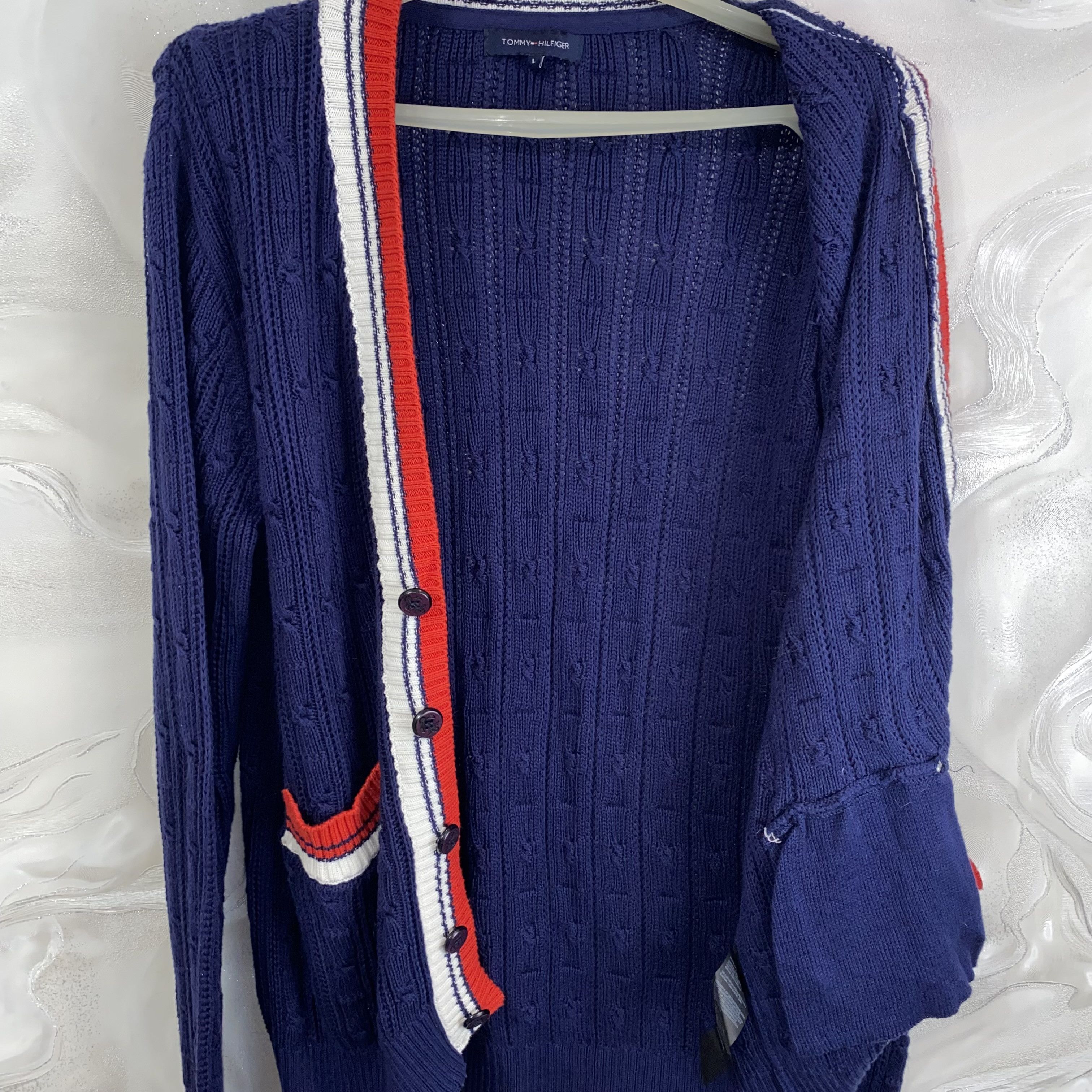 Tommy Hilfiger Tommy Hilfiger Cardigan Sweater Pullover Blue size L Size US L / EU 52-54 / 3 - 4 Thumbnail