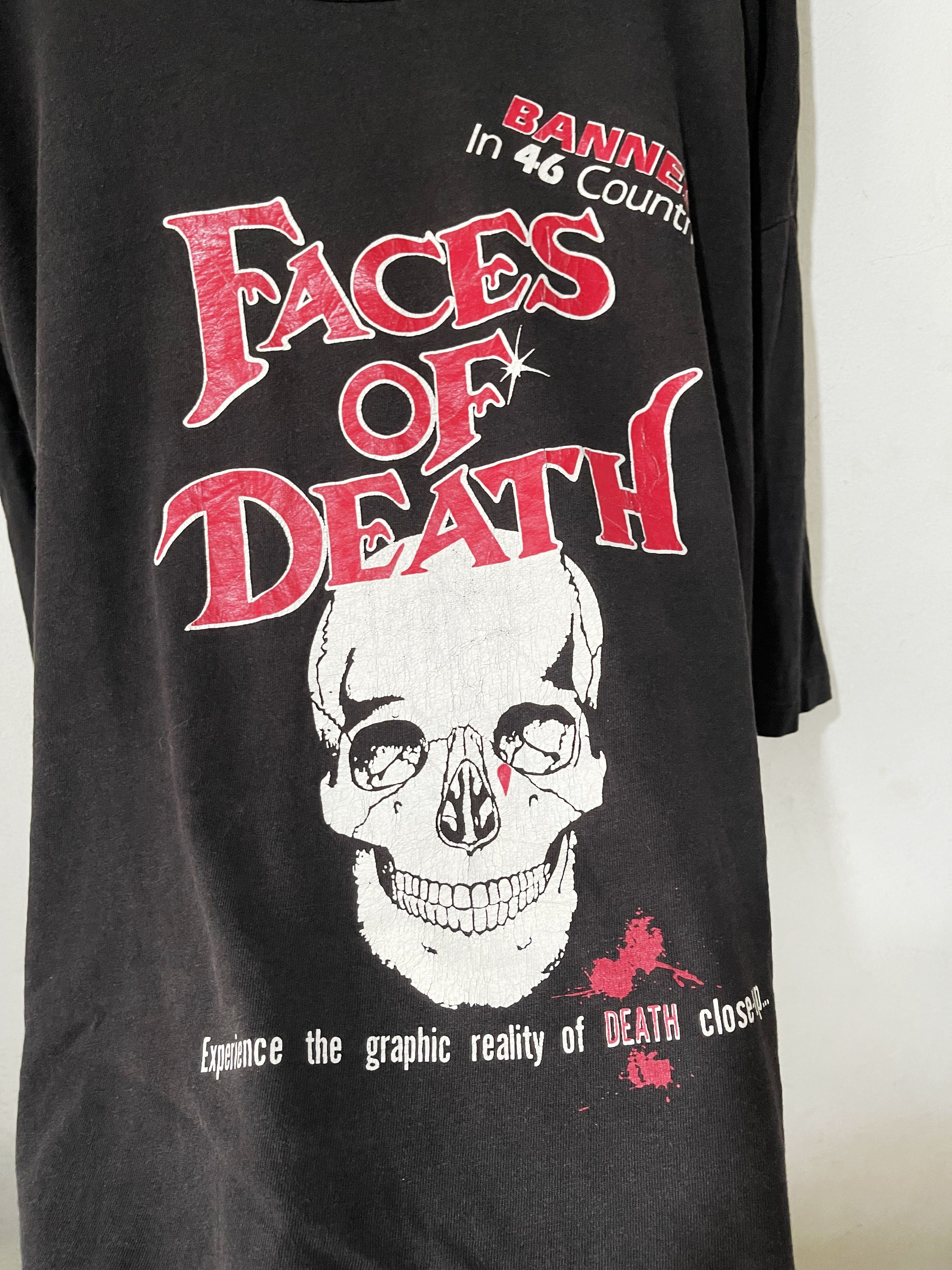 Band Tees × Vintage Vintage 80s Faces of Death Shirt Size US XXL / EU 58 / 5 - 2 Thumbnail