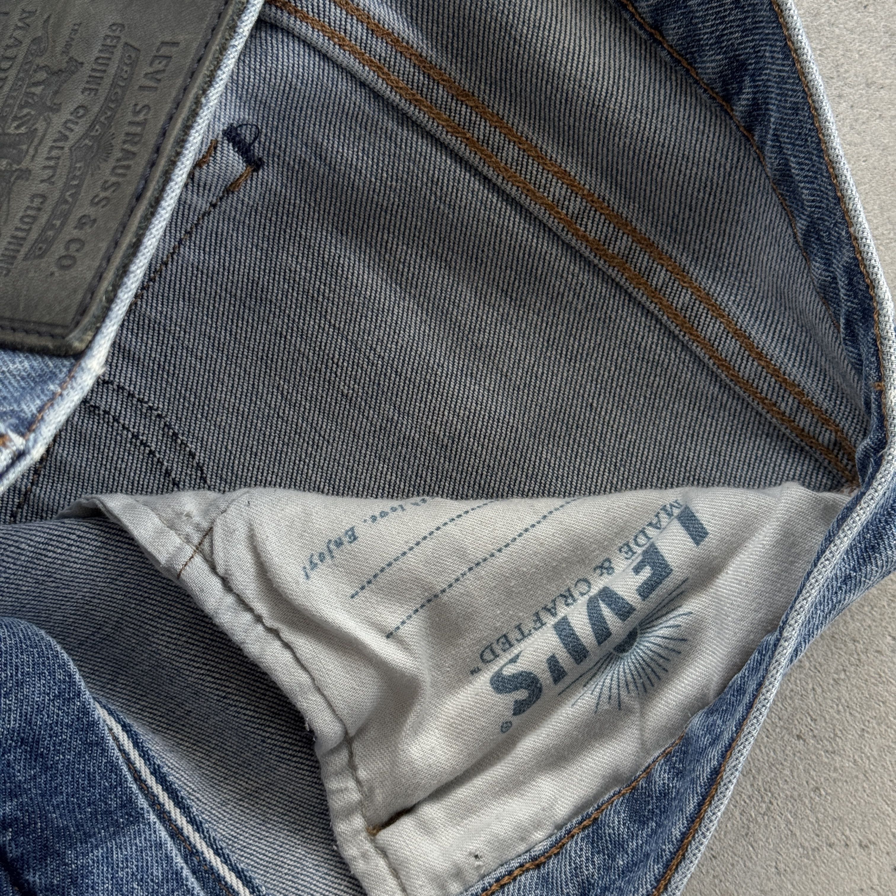 Levi's Levi's 512 Slim Taper Selvedge Denim Blue Jeans 30x34 Size US 30 / EU 46 - 7 Thumbnail