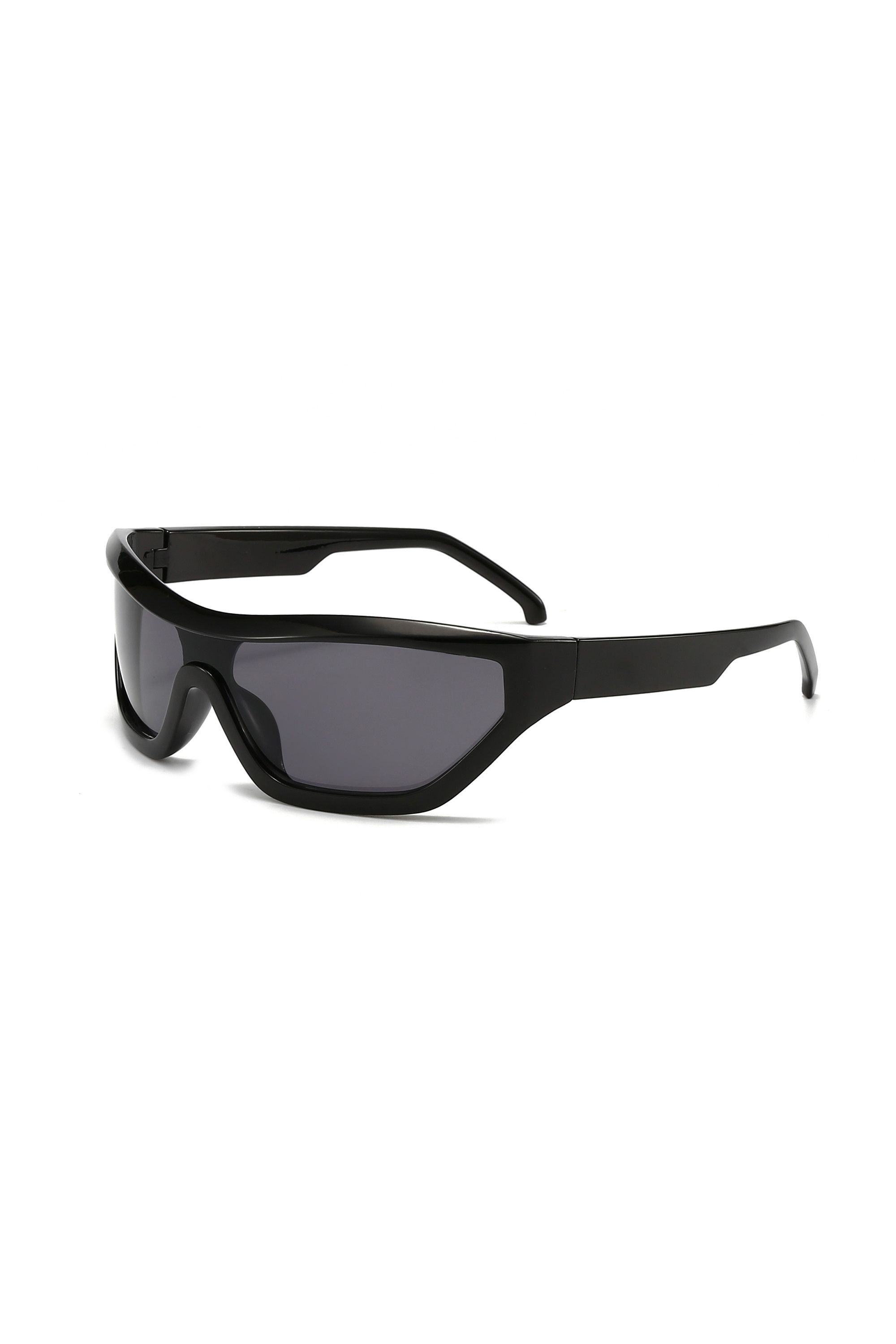 Japanese Brand Y2k Avant Garde Futuristic Rectangle Black Sunglasses OS Size ONE SIZE - 7 Thumbnail