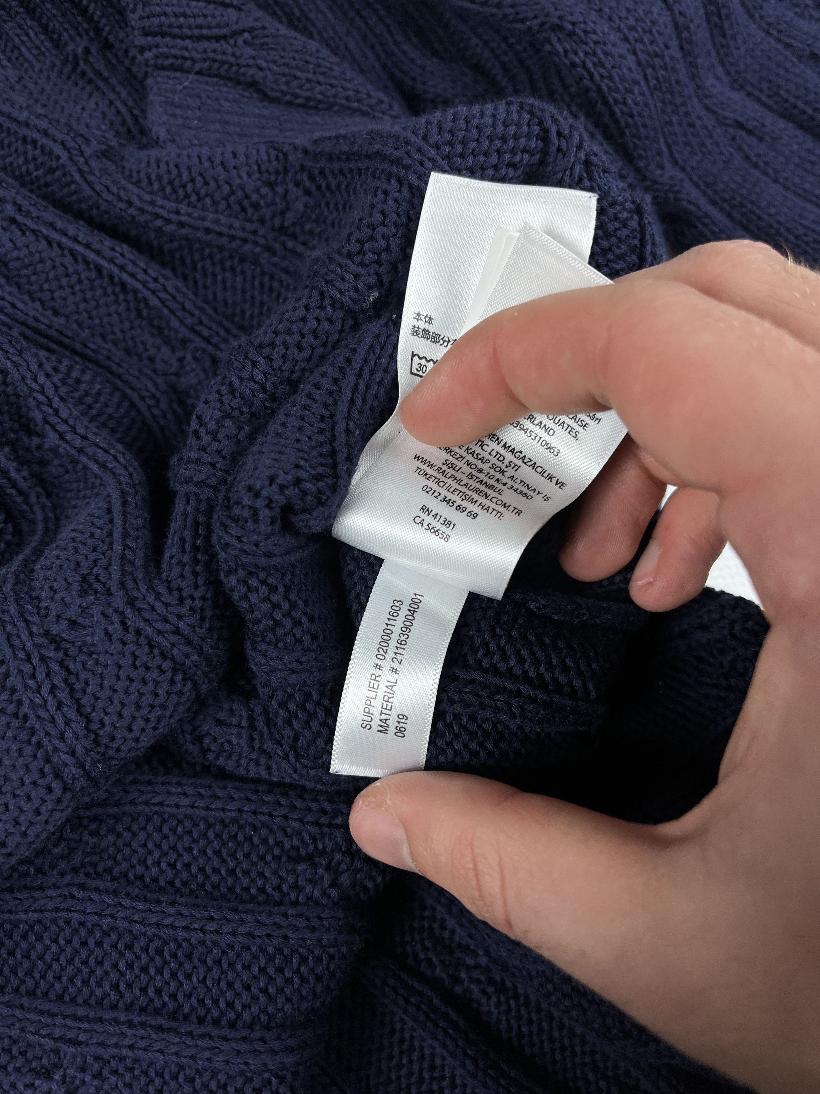 Polo Ralph Lauren × Vintage Ralph Lauren Navy Blue Knit Sweater Size M / US 6-8 / IT 42-44 - 5 Thumbnail