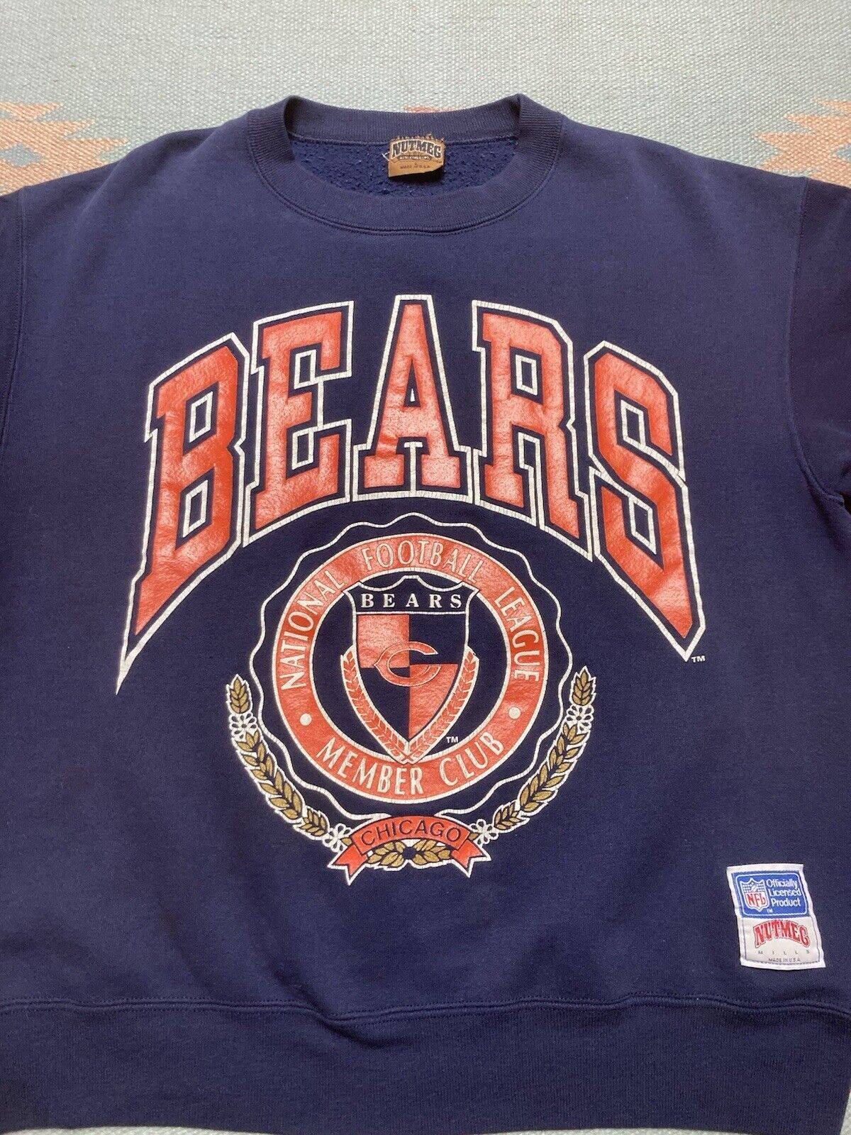 Vintage Chicago Bears Member Club Sweatshirt offers Pullover Size L Made In USA Nutmeg