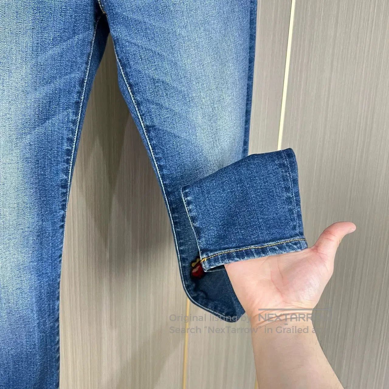 Gucci Gucci Embroidered Cherry Denim Pants. Size 26" / US 2 / IT 38 - 4 Thumbnail
