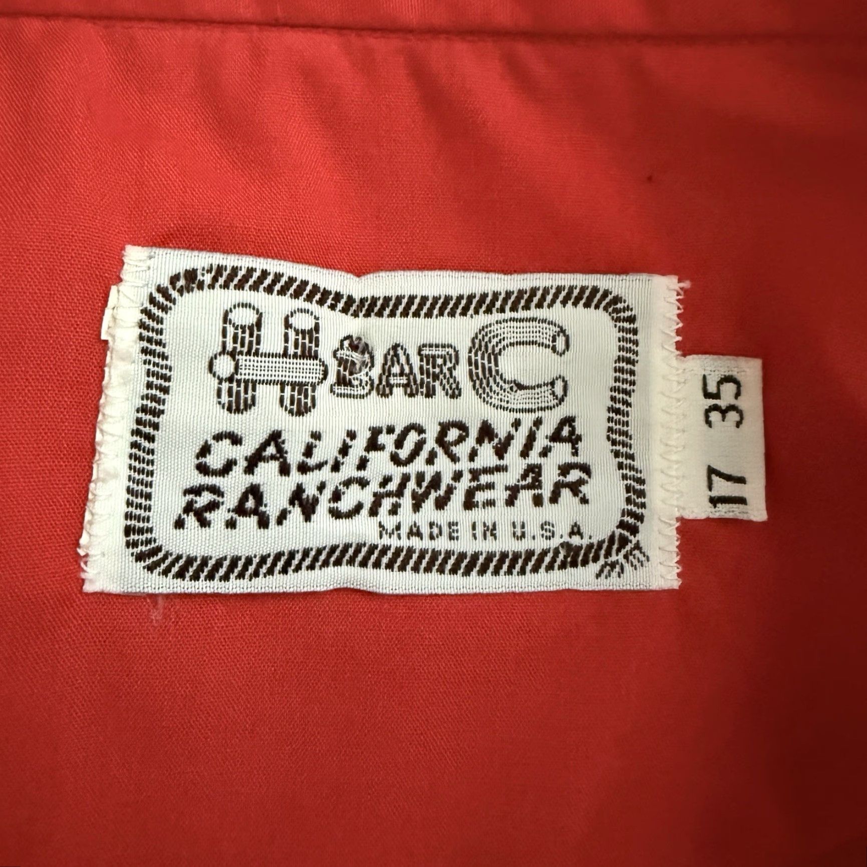 Vintage VINTAGE California Ranchwear Shirt Long Sleeve Men 17 Red Western Snap Button-Up Country Size US XL / EU 56 / 4 - 4 Thumbnail