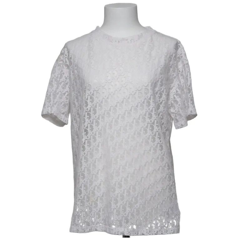 Dior 2000's Sheer Oblique Lace Monogram Shirt by John Galliano Size S / US 4 / IT 40 - 1 Thumbnail