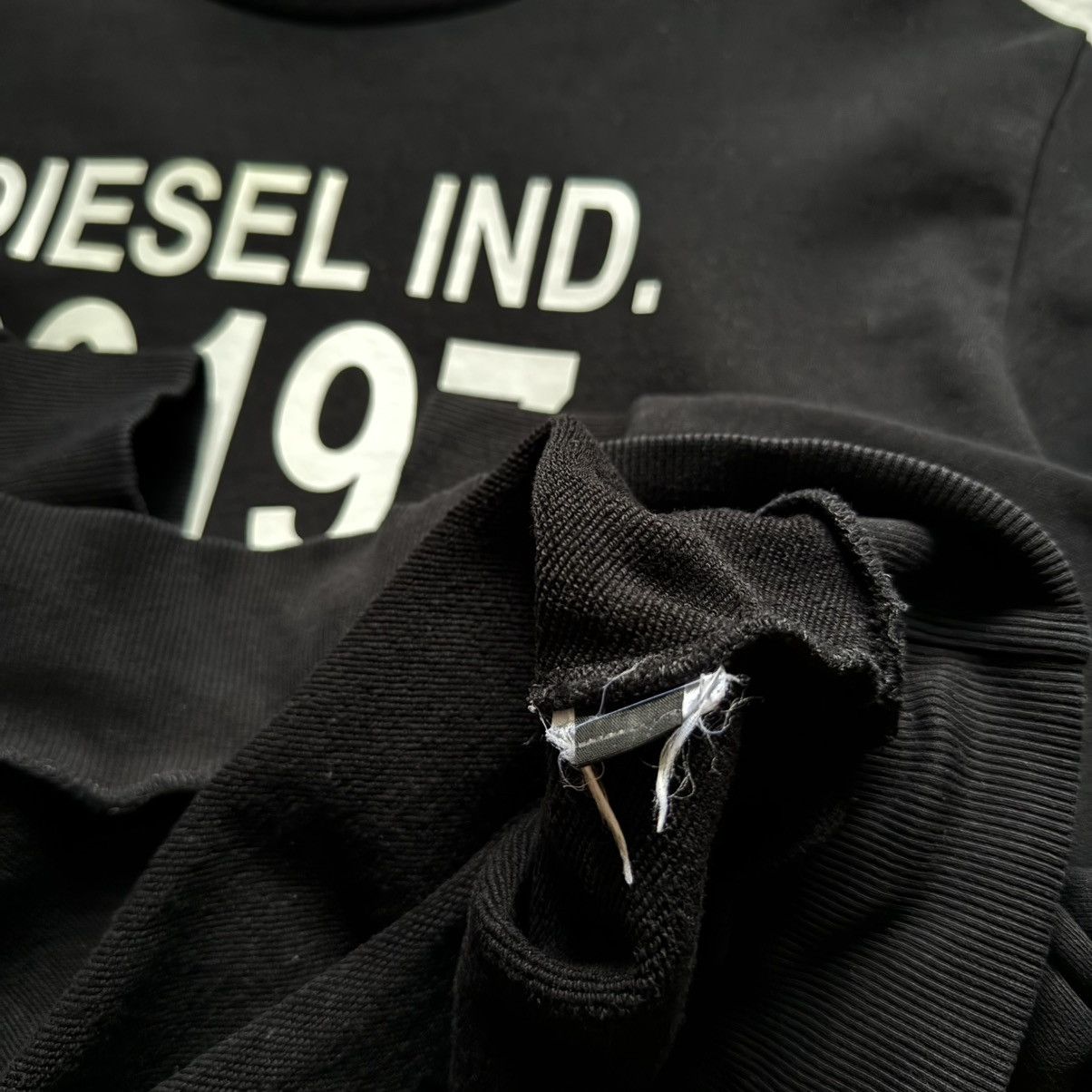 Diesel 📌 Crazy Diesel Y2K Black Sweatshirt Size US XL / EU 56 / 4 - 7 Thumbnail