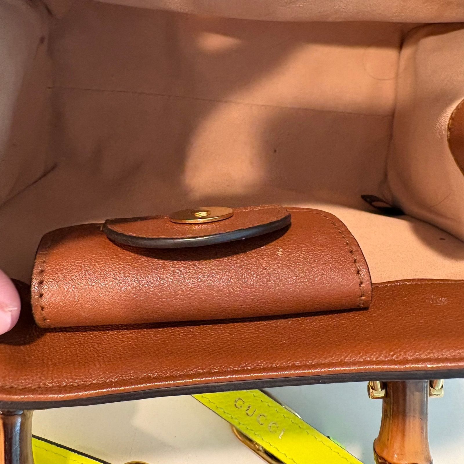 Gucci Gucci Diana Bamboo Handle Small Leather Crossbody Tote Brown Size ONE SIZE - 15 Thumbnail