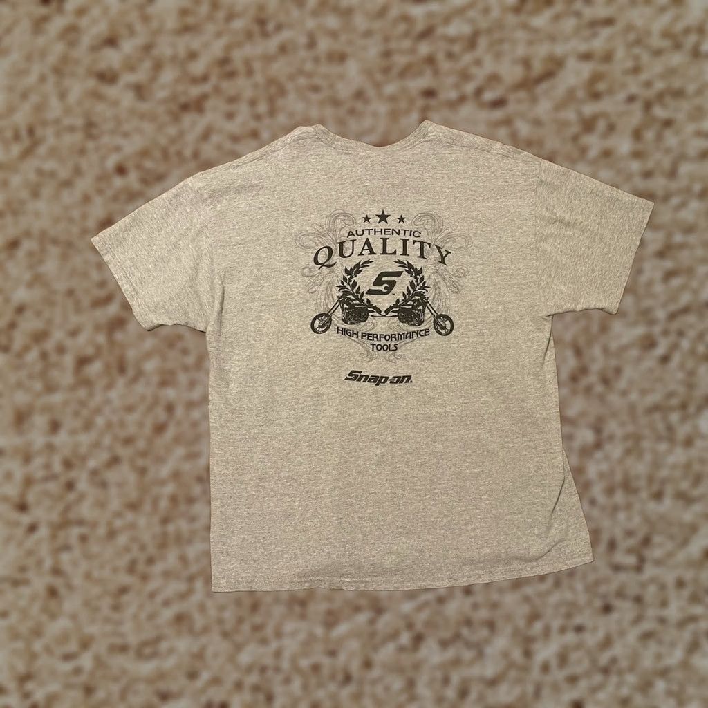 Hanes VINTAGE Snap-On Tools Motorcycles Gray T-Shirt Adult XL Y2K High Performance Size US XL / EU 56 / 4 - 1 Thumbnail
