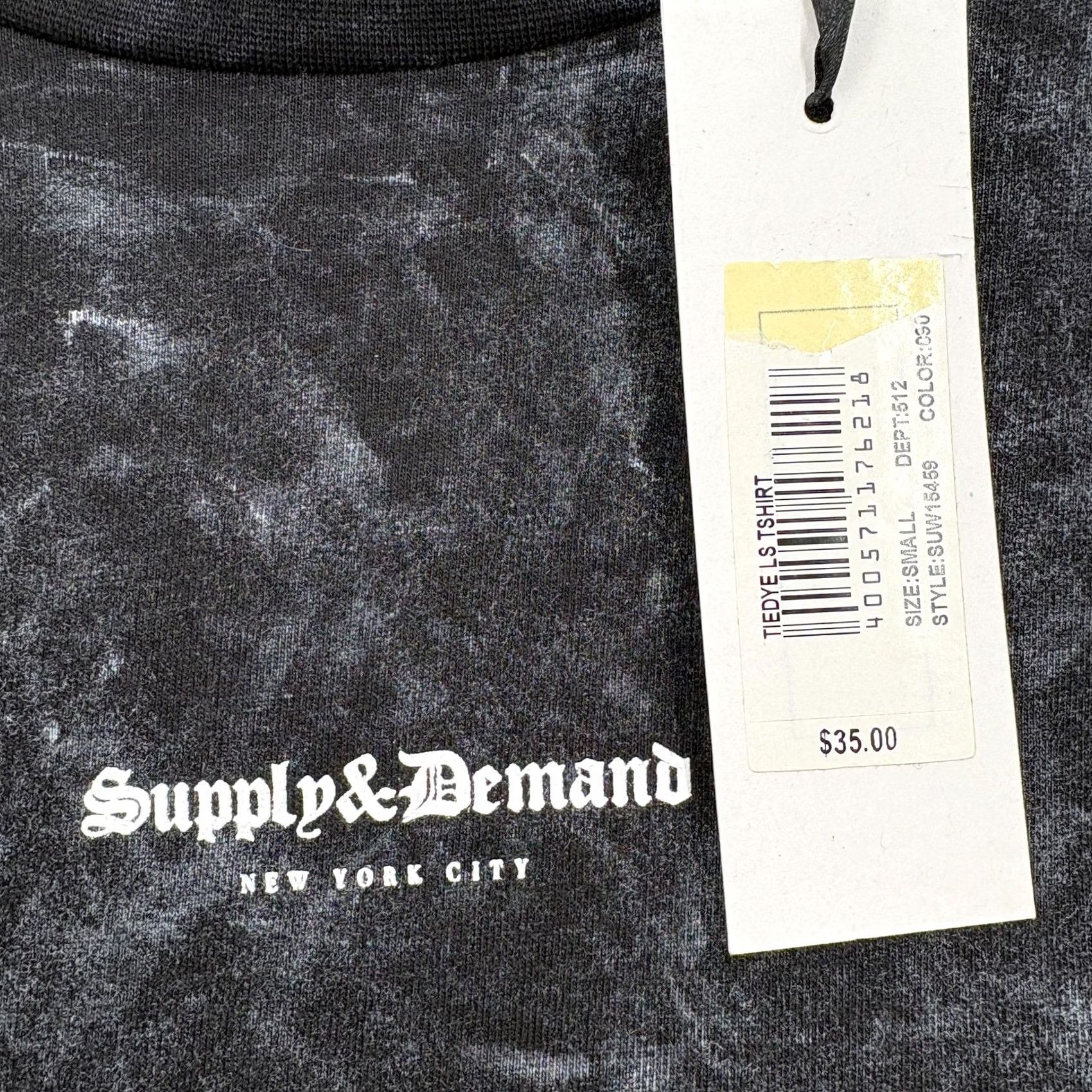 Supply & Demand Supply & Demand Shirt Womens S Black Tie Dye Long Sleeve Tee NYC Grounded Tie Dye Streetwear Ladies Short Sleeve No, Long Sleeve? Size S / US 4 / IT 40 - 5 Thumbnail