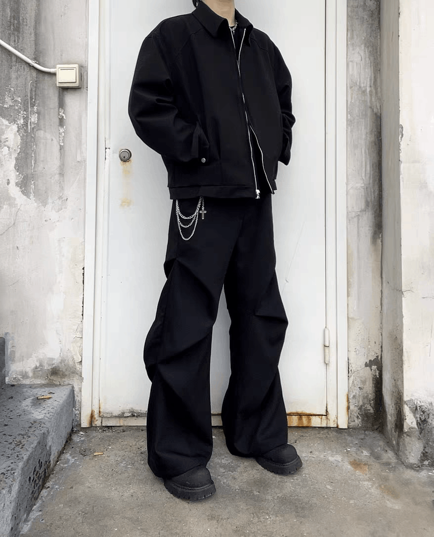 Designer × Japanese Brand × Vintage utility pleated loose baggy yuppie bootcut flared pants Size US 28 / EU 44 - 10 Thumbnail