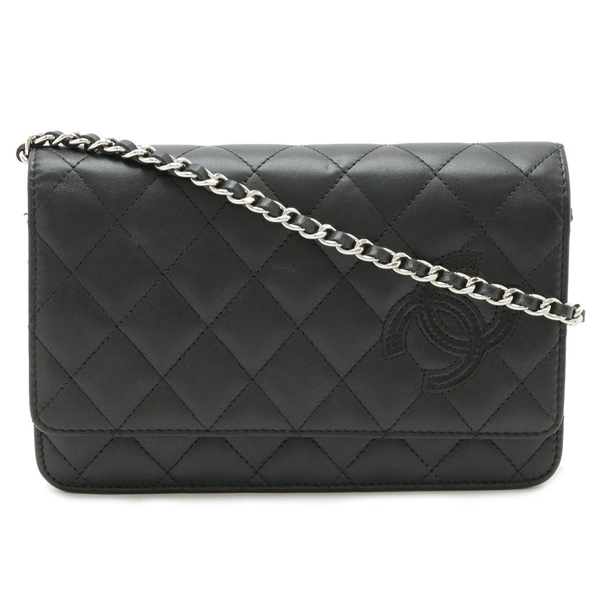 Chanel Chanel Chanel Simply CC Matelasse Leather Chain Wallet Shoulder Bag A80219 Leather Shoulder Bag A80219 in Great Condition Size ONE SIZE - 1 Thumbnail
