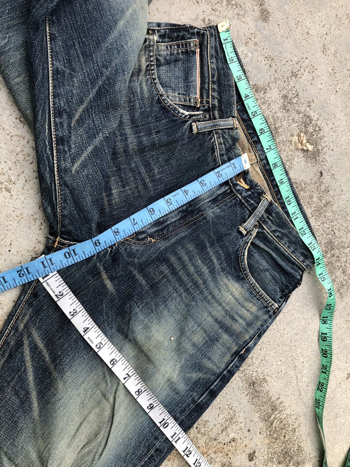 Edwin RUSTY BLUE DISTRESSED SELVEDGE DENIM BY EDWIN Size US 28 / EU 44 - 10 Thumbnail
