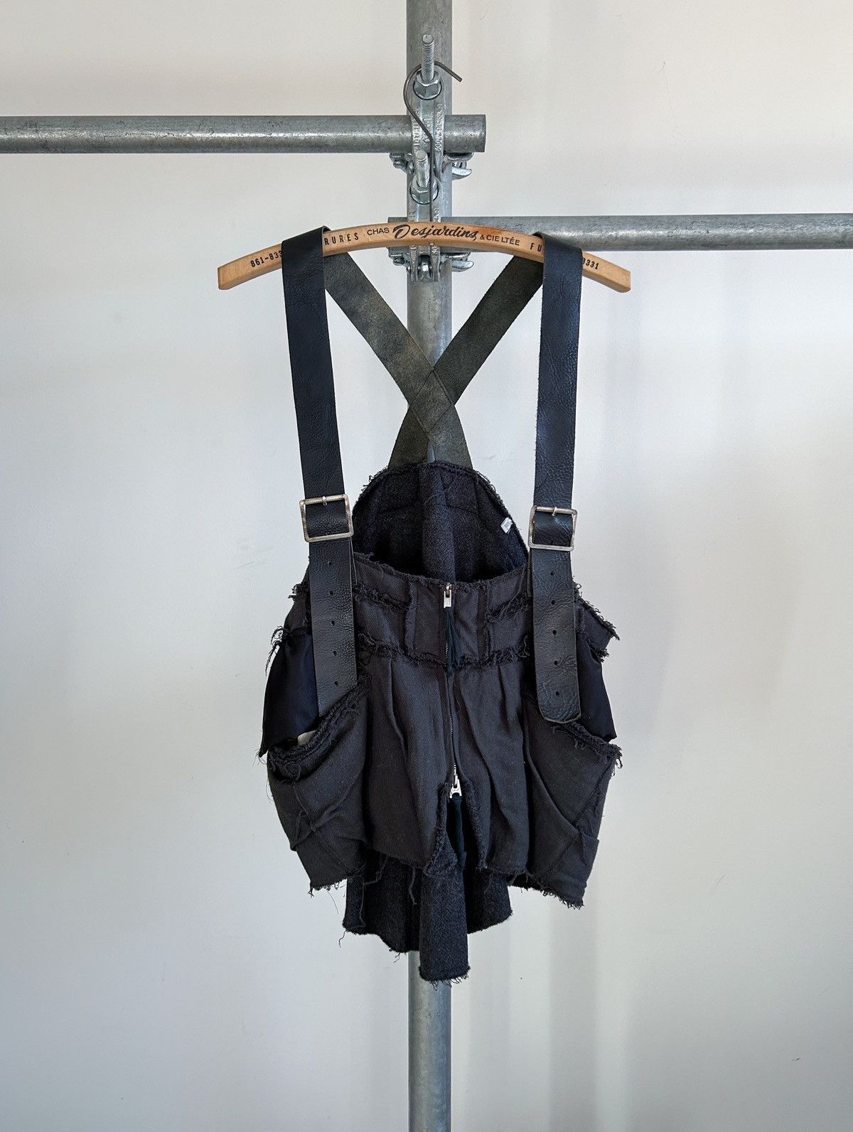 image of Takahiromiyashita The Soloist Fall 2011 Cut-Off Cocktail Overalls in Black, Men's (Size Medium)