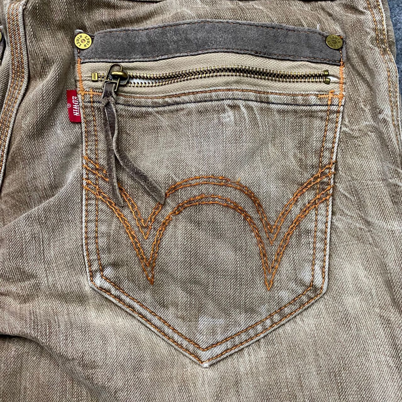 Edwin 💥Best Offer💥Vintage Edwin Blue Trip Distressed Denim Size US 33 - 9 Thumbnail