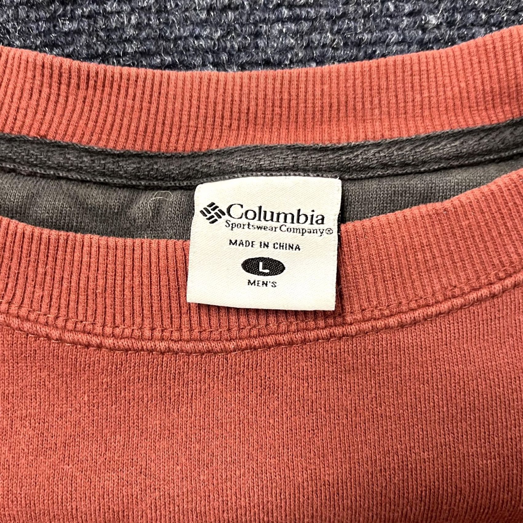 Logo 7 Columbia Sweatshirt Mens L Orange Fleece Pullover Embroidered Logo Casual Size US L / EU 52-54 / 3 - 3 Thumbnail