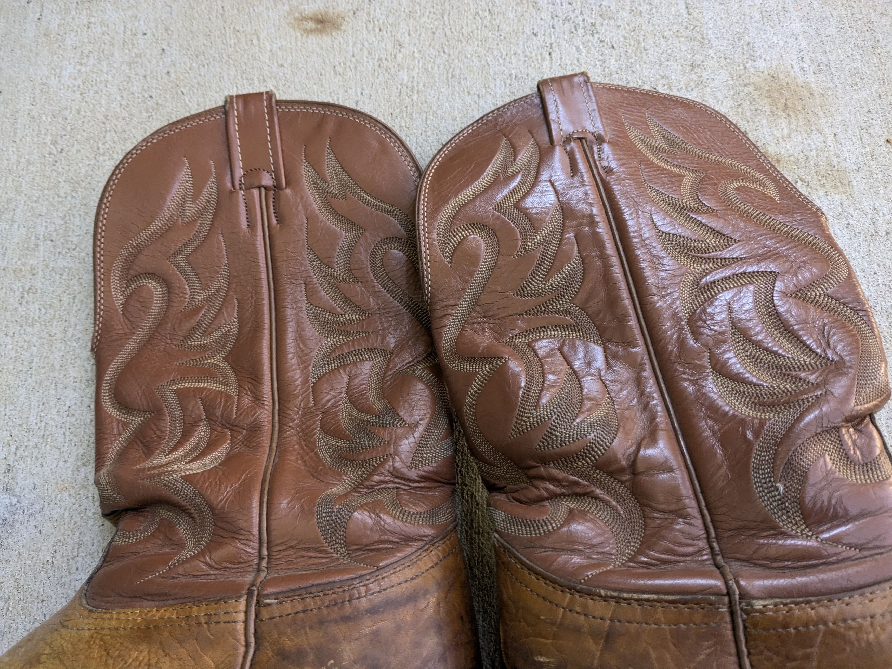 Genuine Leather Nocona Cowboy Boots Brown Leather 12 D Leather USA Size US 12 / EU 45 - 7 Thumbnail