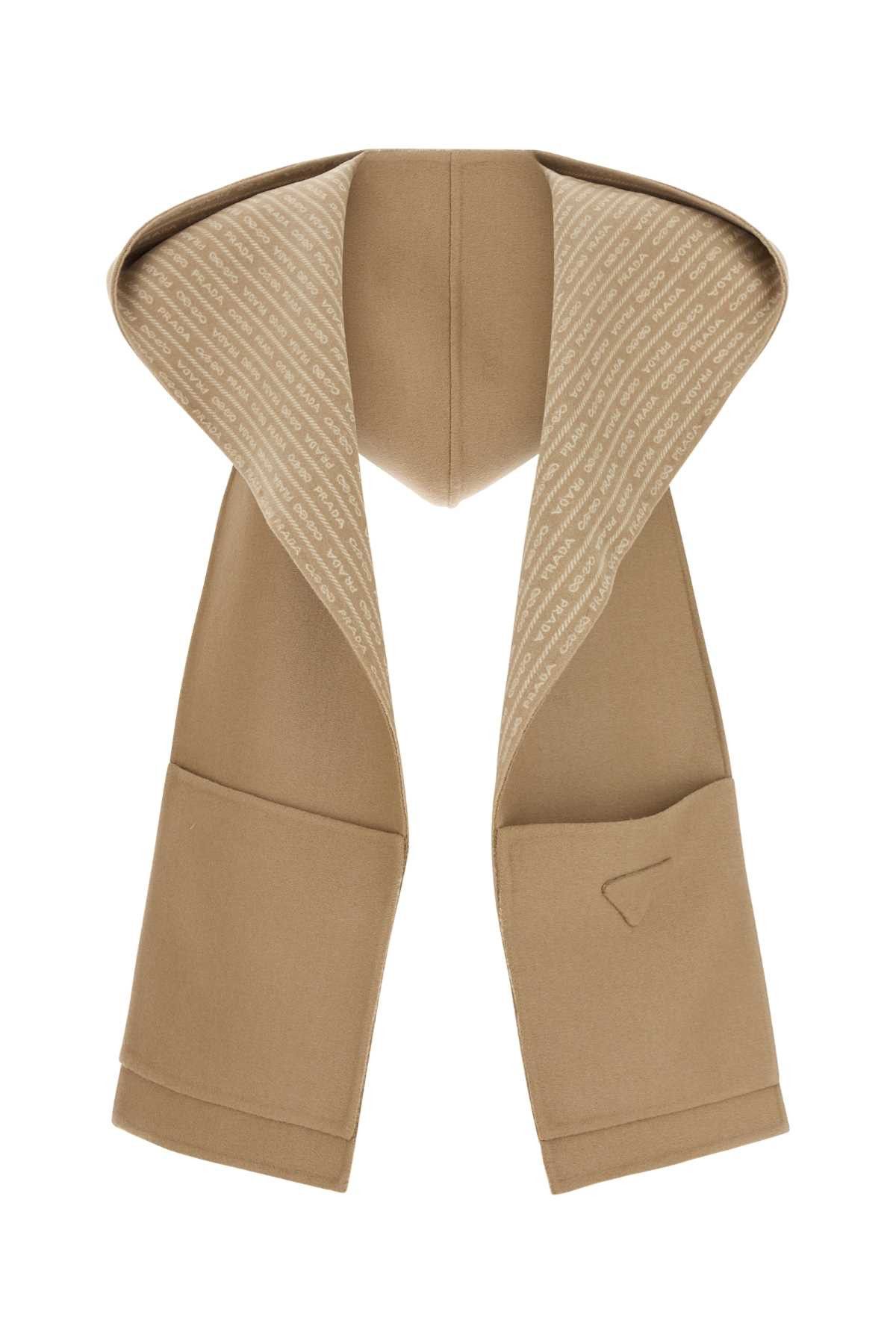 Prada Camel Wool Scarf Size ONE SIZE - 1 Thumbnail